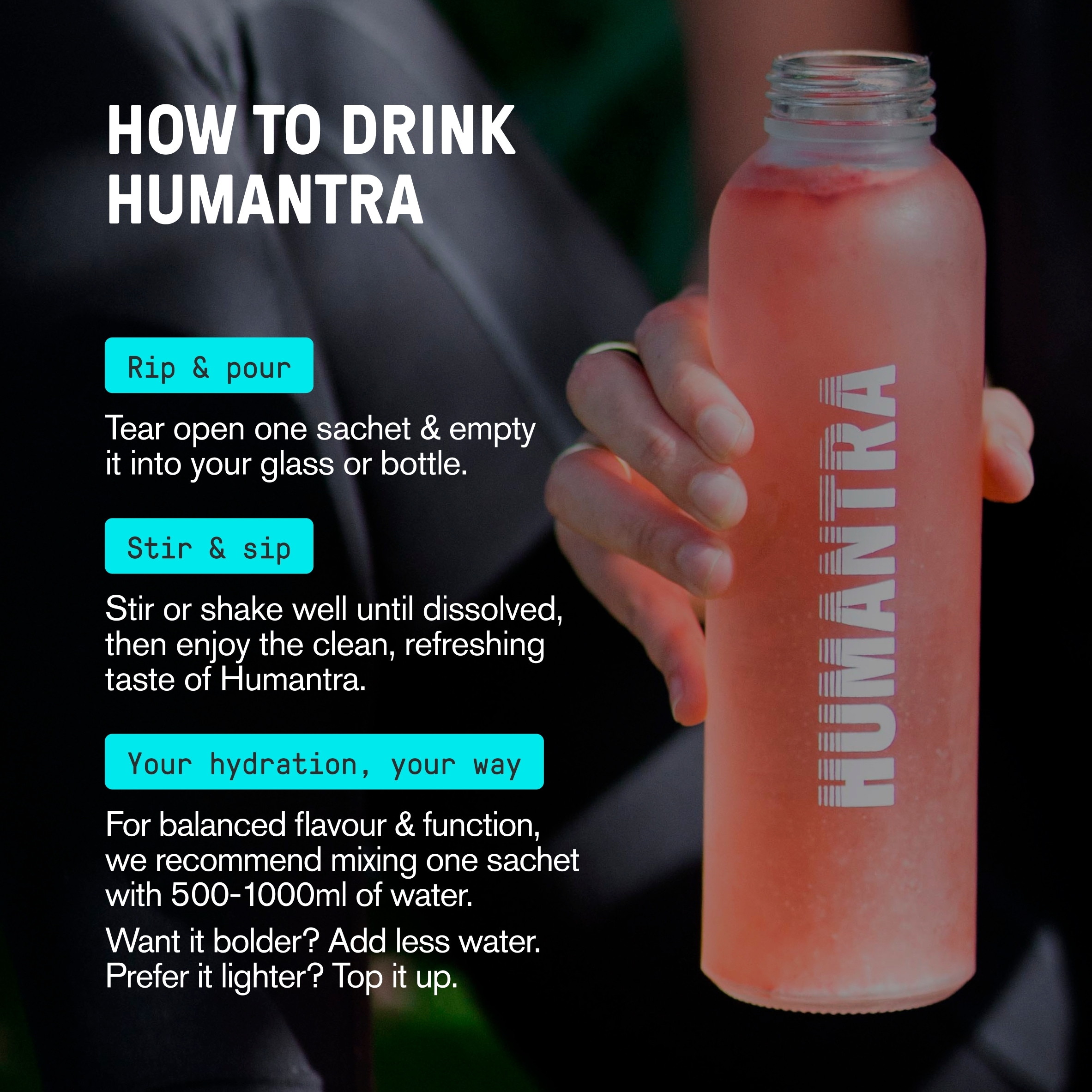 Humantra Berry Pomegranate Zero Sugar Electrolyte Drink 3 x 3.6g Sachets thumbnail 5
