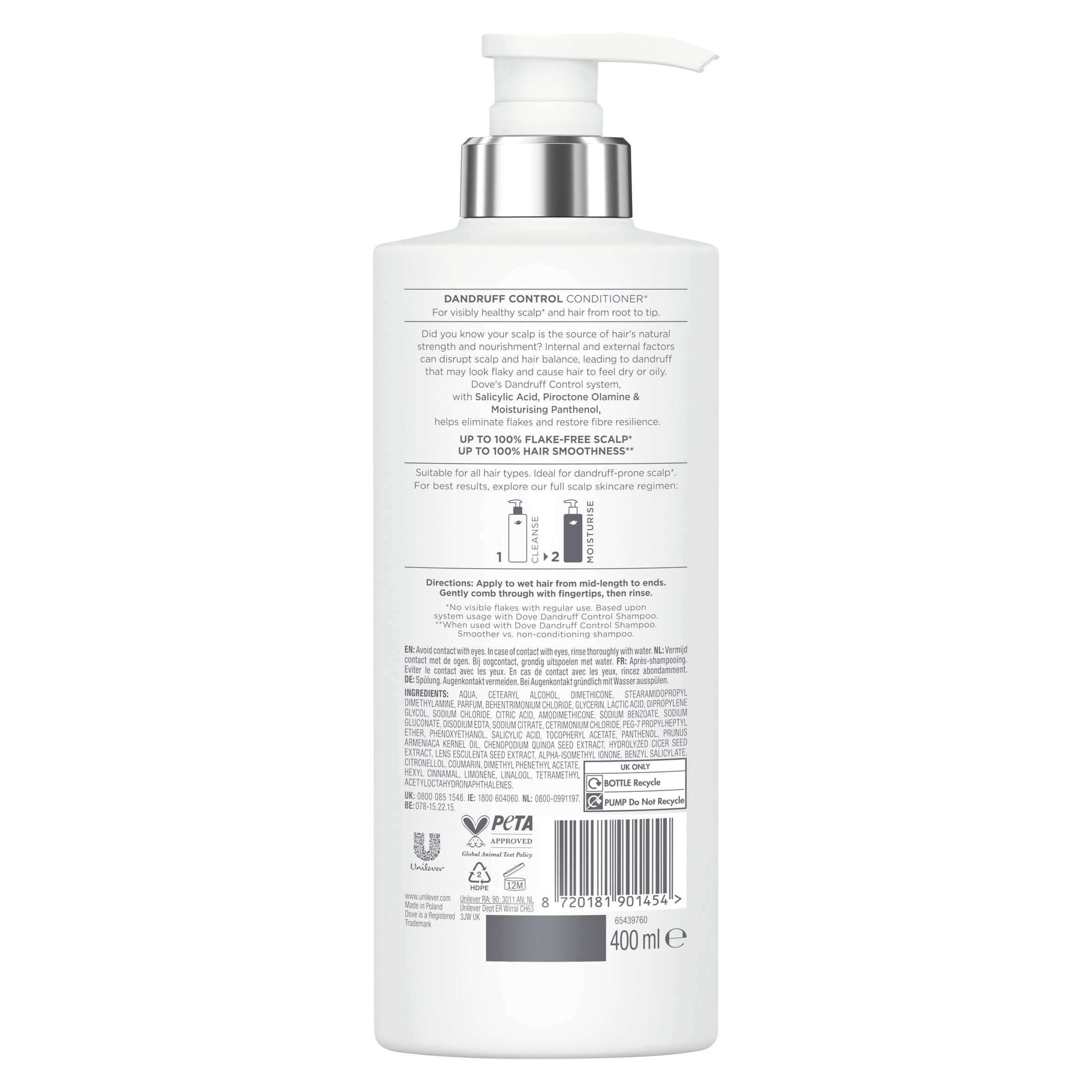 Dove Scalp Hair Therapy Dandruff Control Conditioner 400ml. thumbnail 2