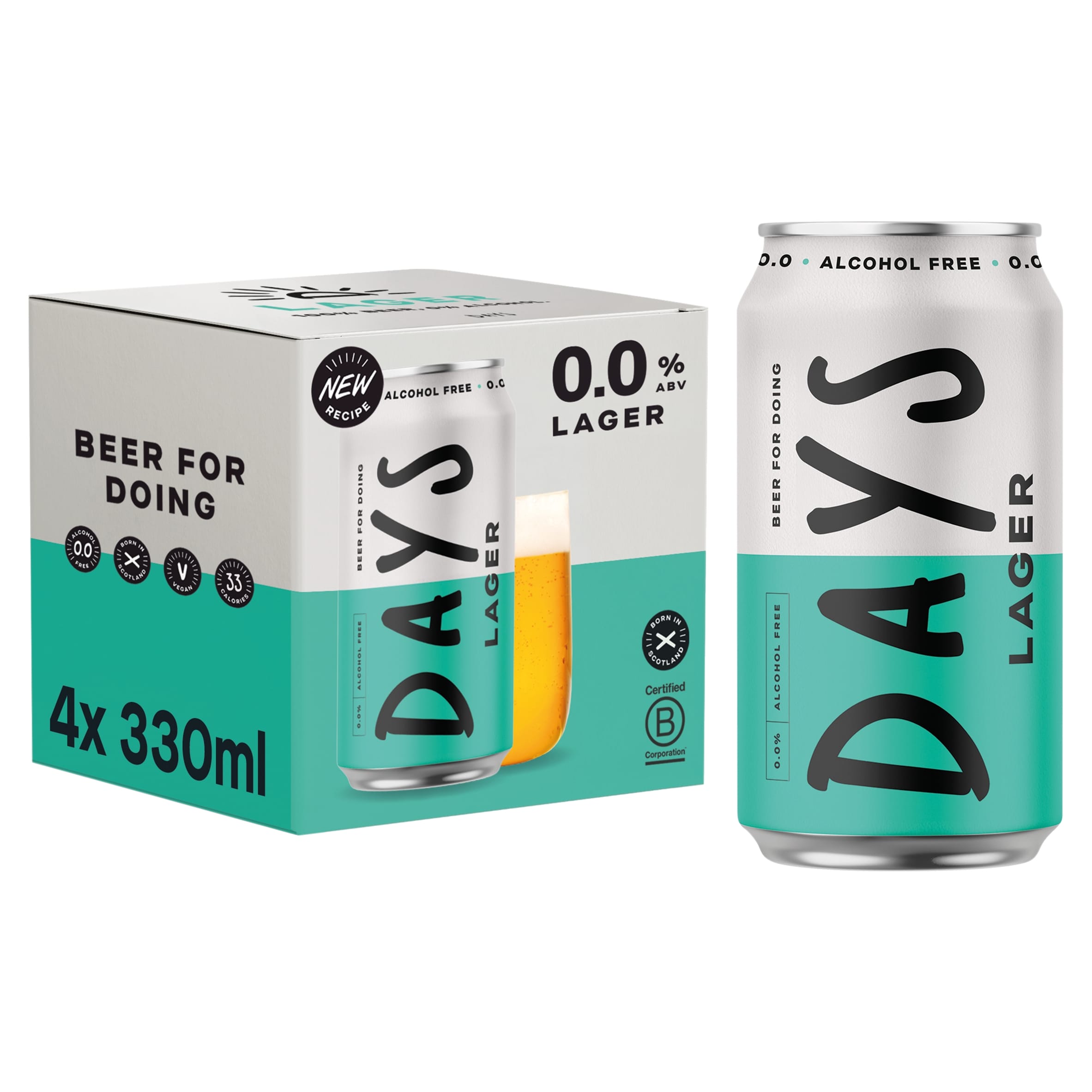 Days 0.0% Alcohol Free Beer Lager Cans