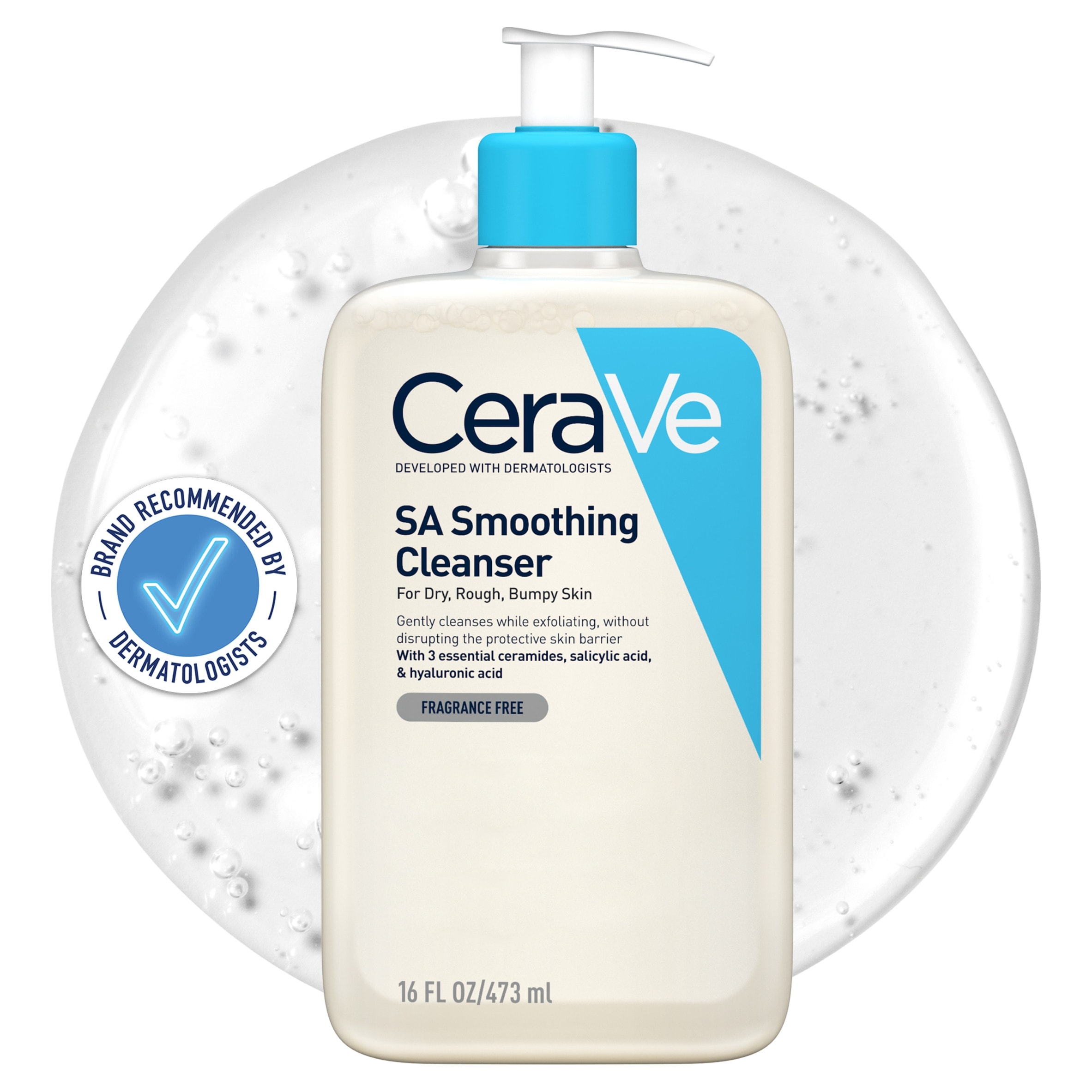 CeraVe SA Smoothing Cleanser with Salicylic Acid for Dry & Rough Skin