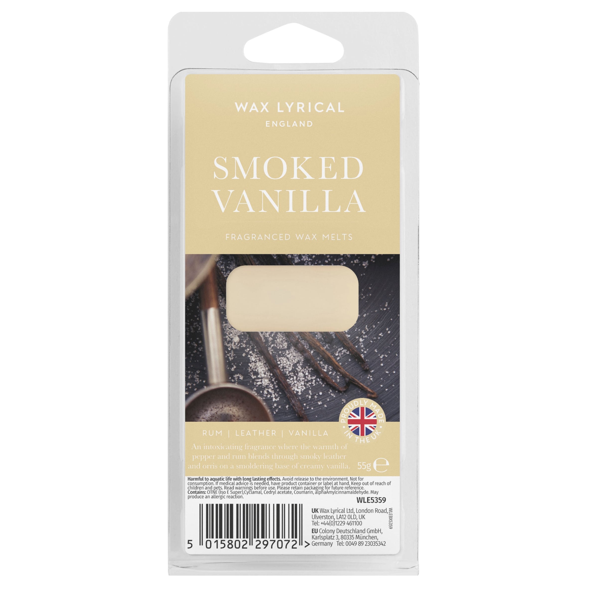 Wax Lyrical England Smoked Vanilla Wax Melt 55g
