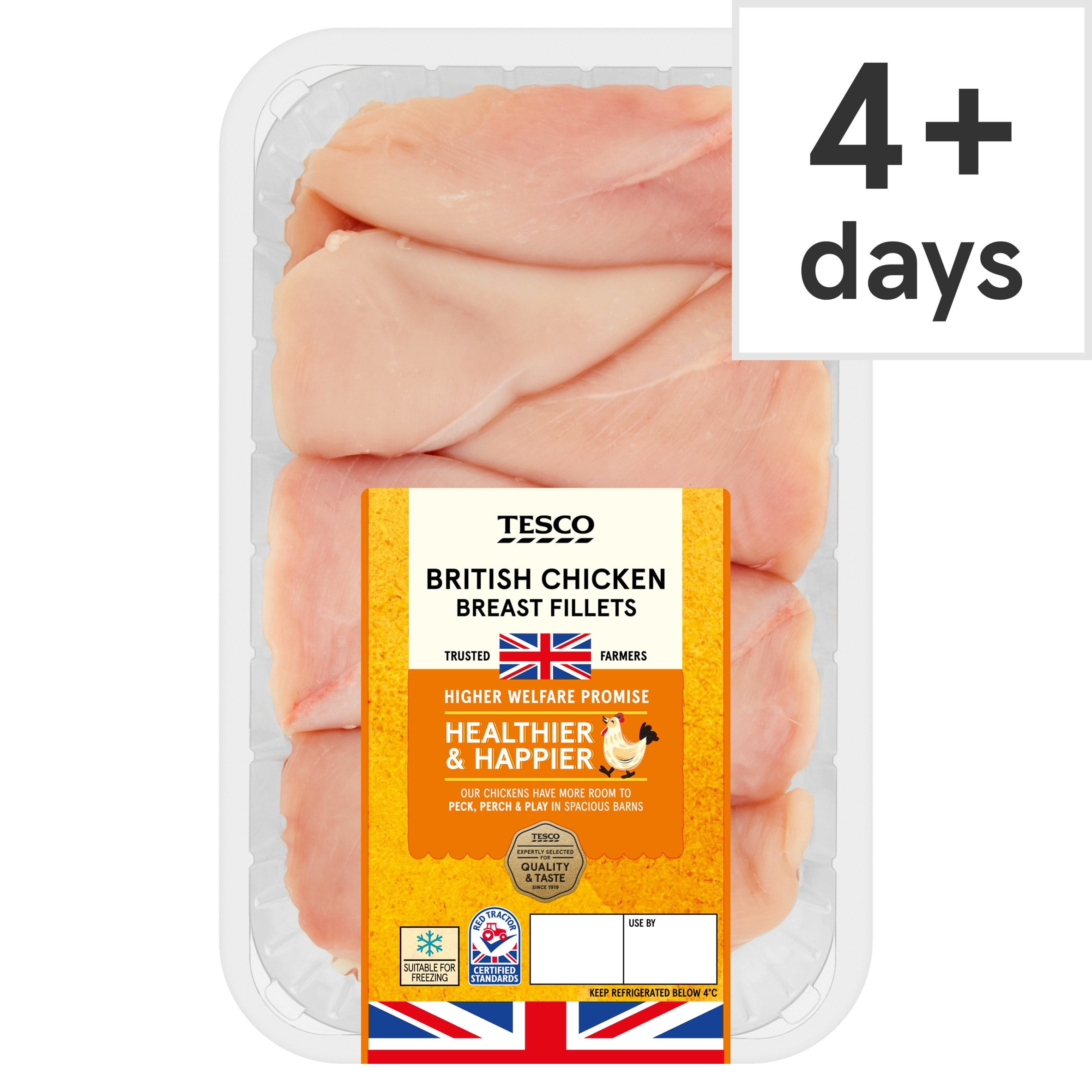 Tesco British Chicken Breast Fillets 1KG