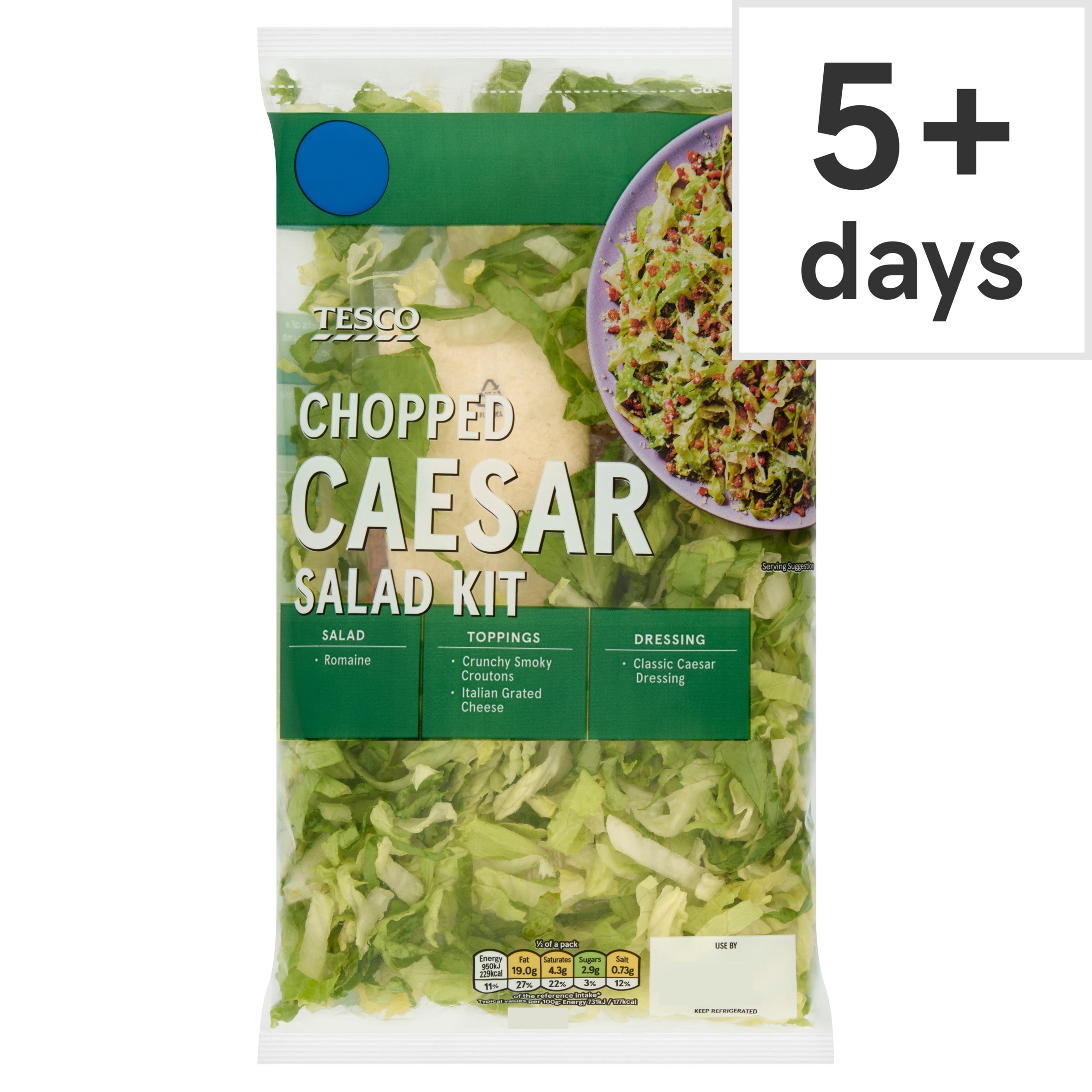 Tesco Chopped Caesar Salad Kit 260g