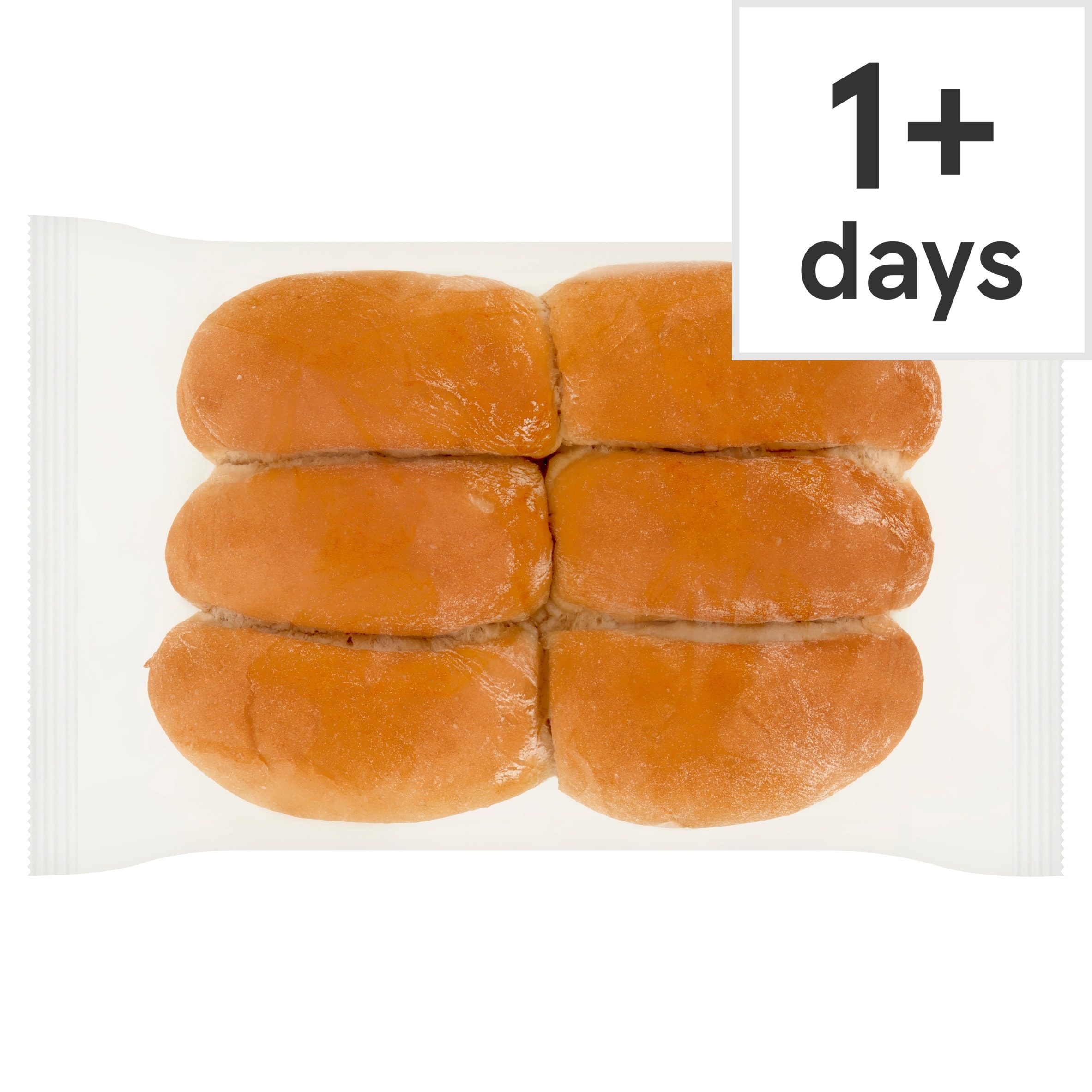 Tesco White Finger Rolls 6 Pack