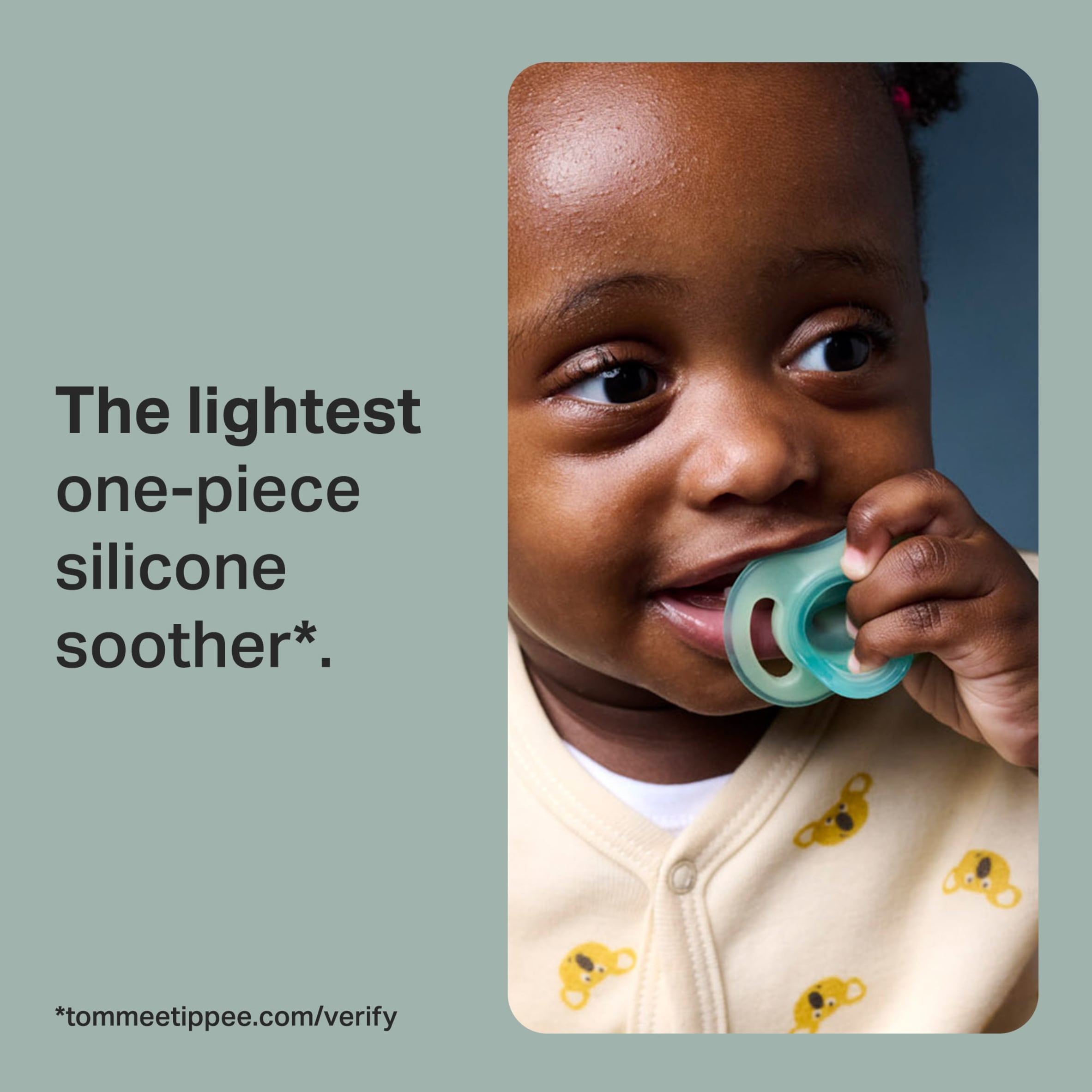 TOMMEE TIPPEE ULTRA LIGHT NIGHT GLOW ORTHODONTIC SILICONE 0-6M 2 SOOTHERS thumbnail 2