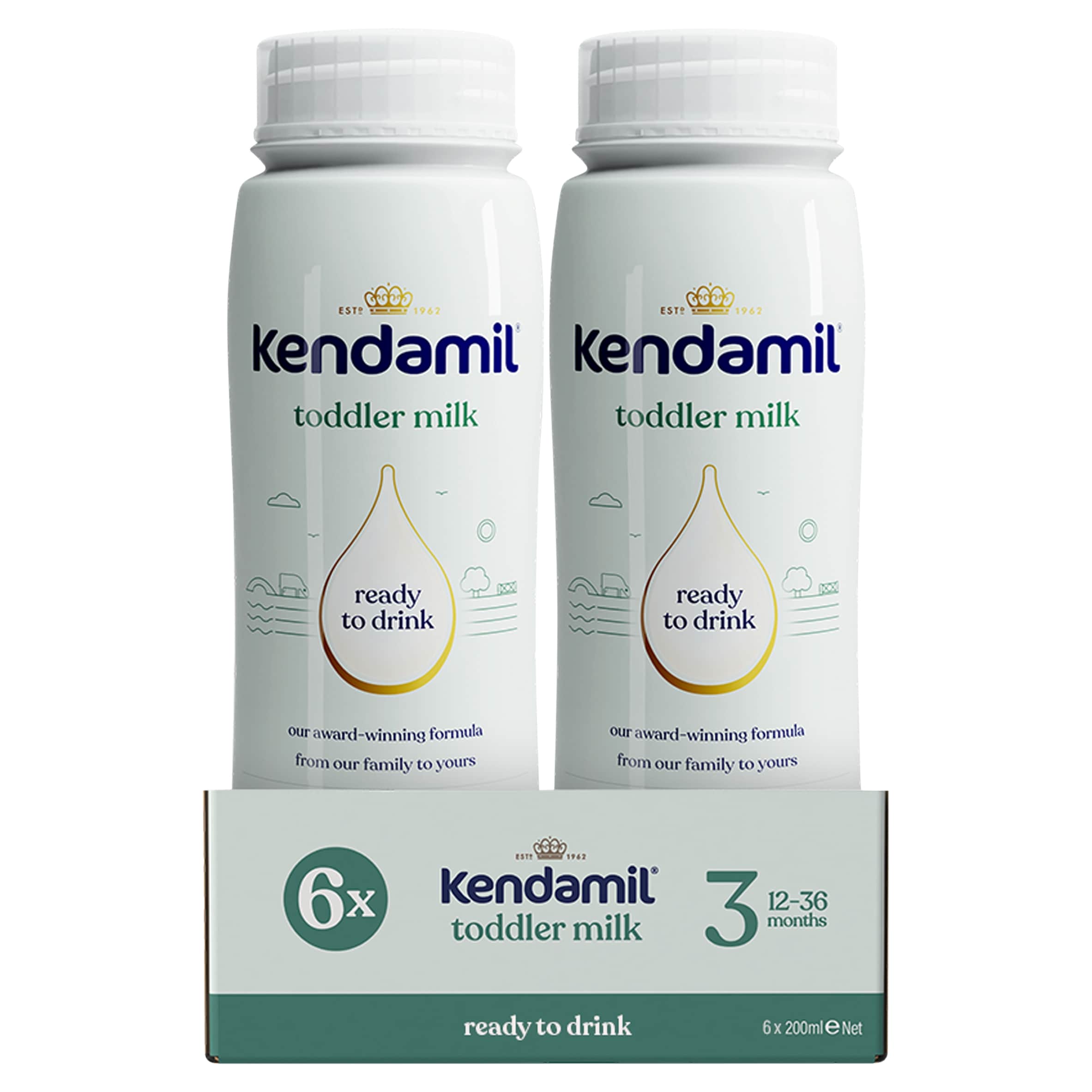Kendamil Toddler Milk Ready to Feed 12 - 36 Months 6X200ml