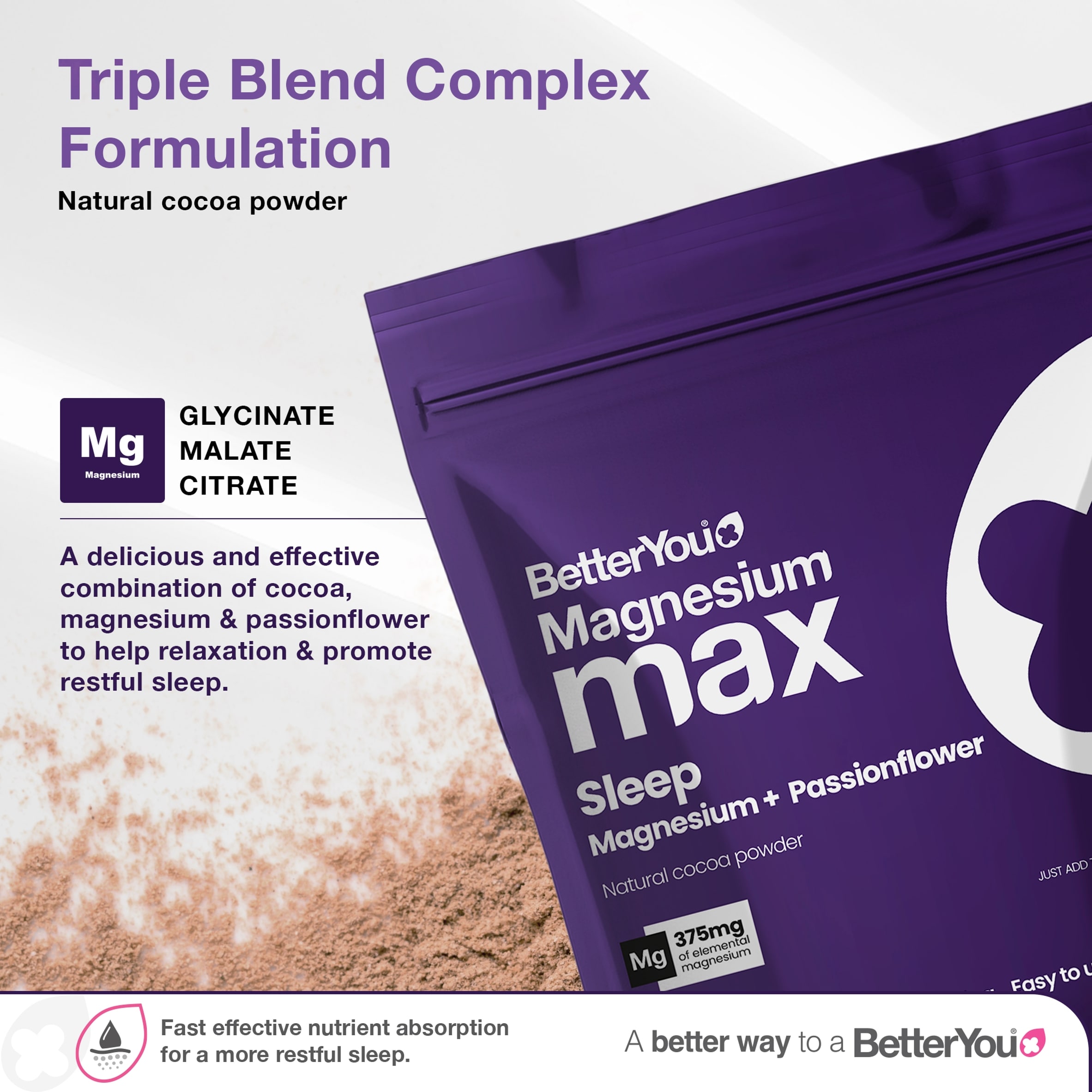 Better You Magnesium Max sleep Passionflower 160g thumbnail 3