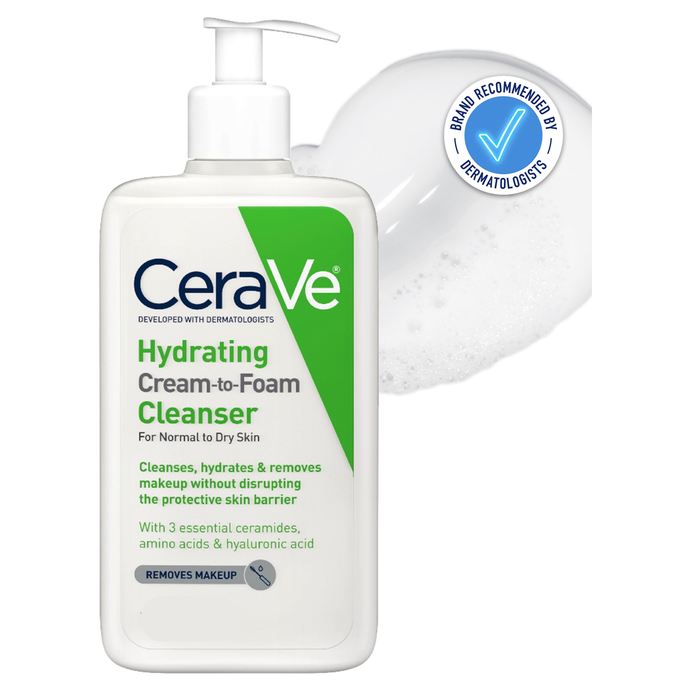 CeraVe Hydrating Cream-to-Foam Cleanser 473 ml