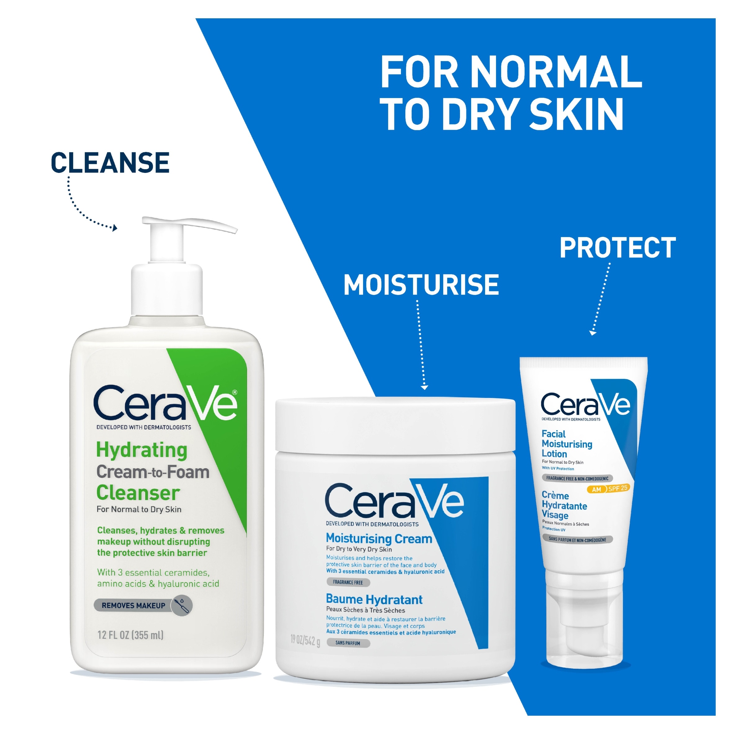 CeraVe Hydrating Cream-to-Foam Cleanser 473 ml thumbnail 3