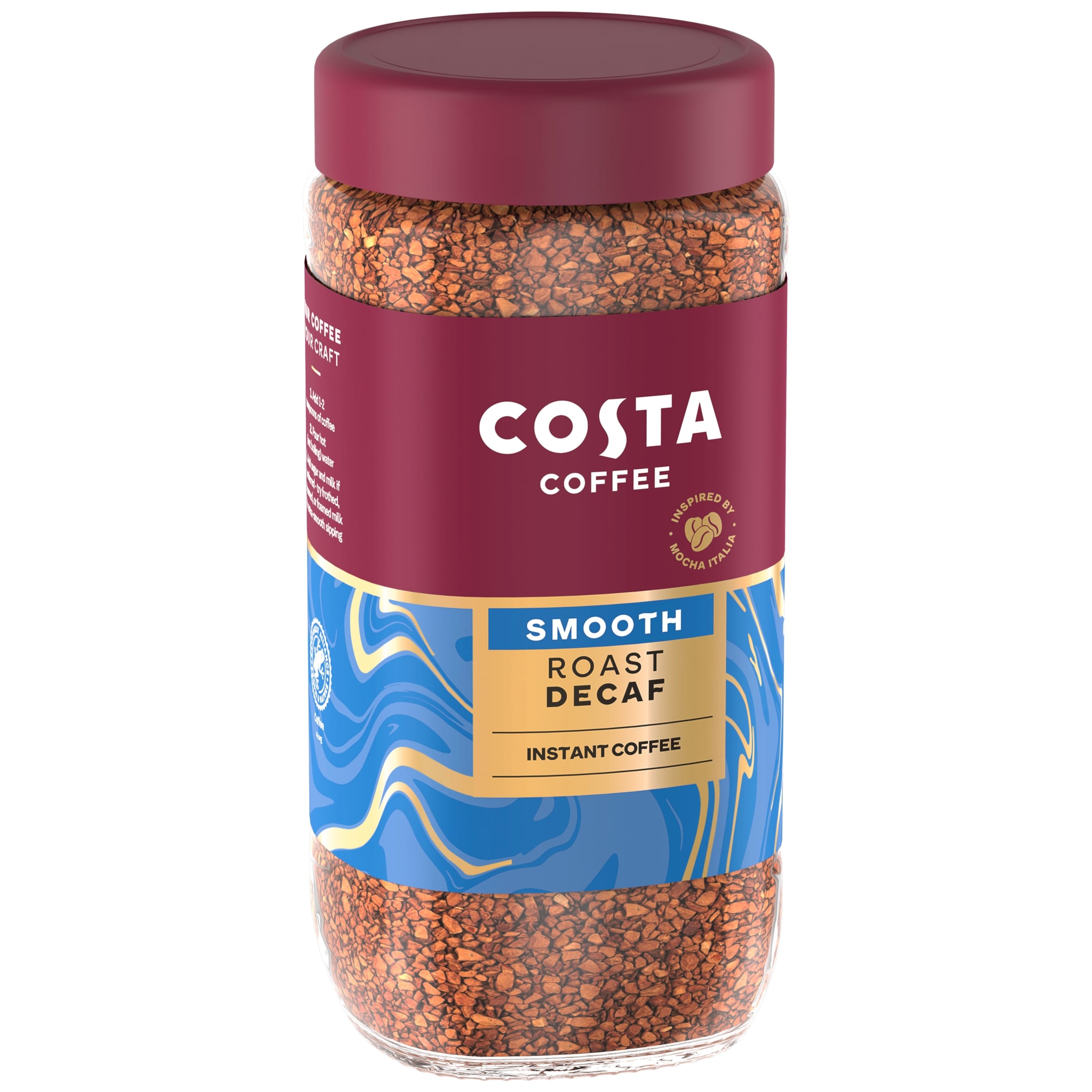 Costa smooth decaf blend instant coffee 190g thumbnail 3