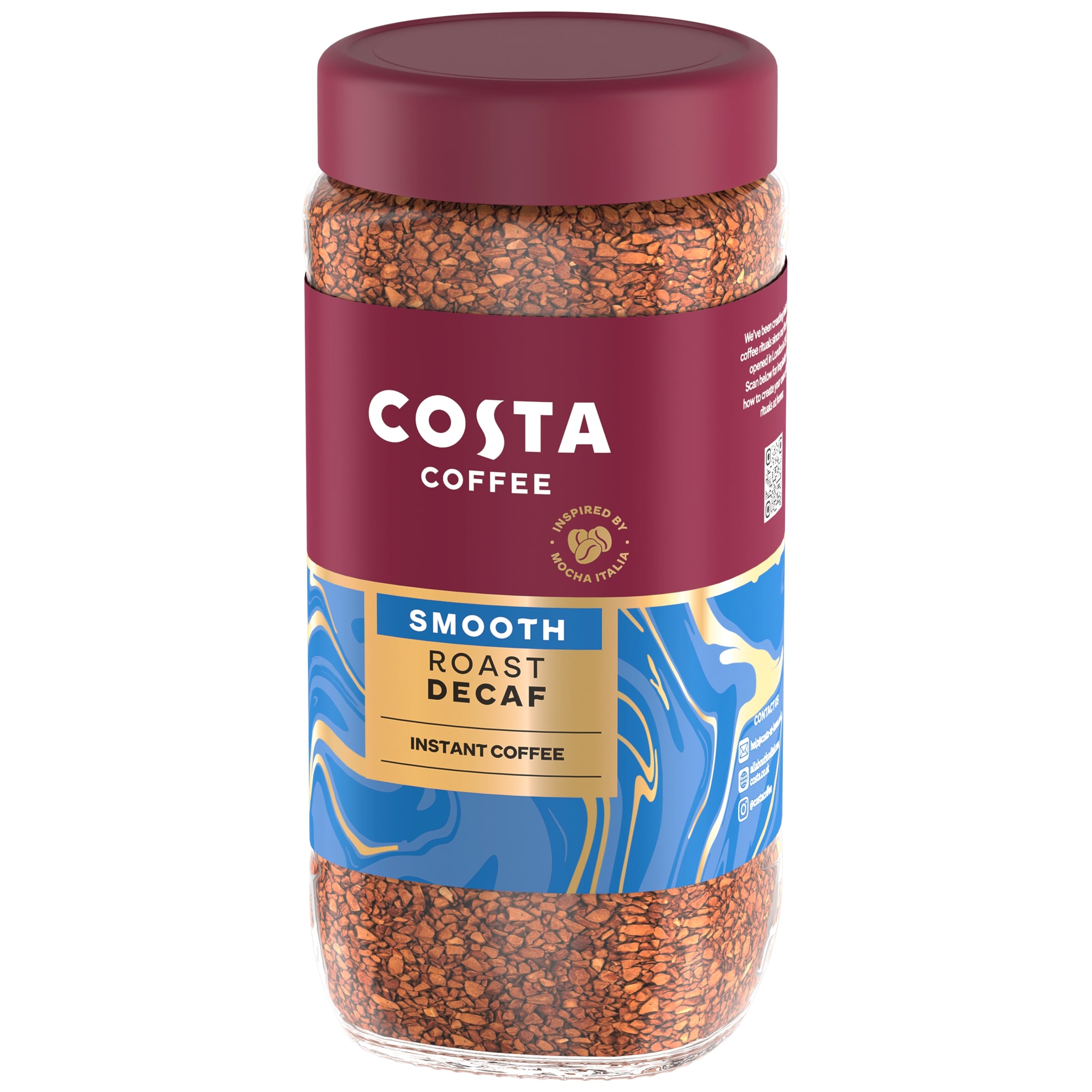 Costa smooth decaf blend instant coffee 190g thumbnail 4