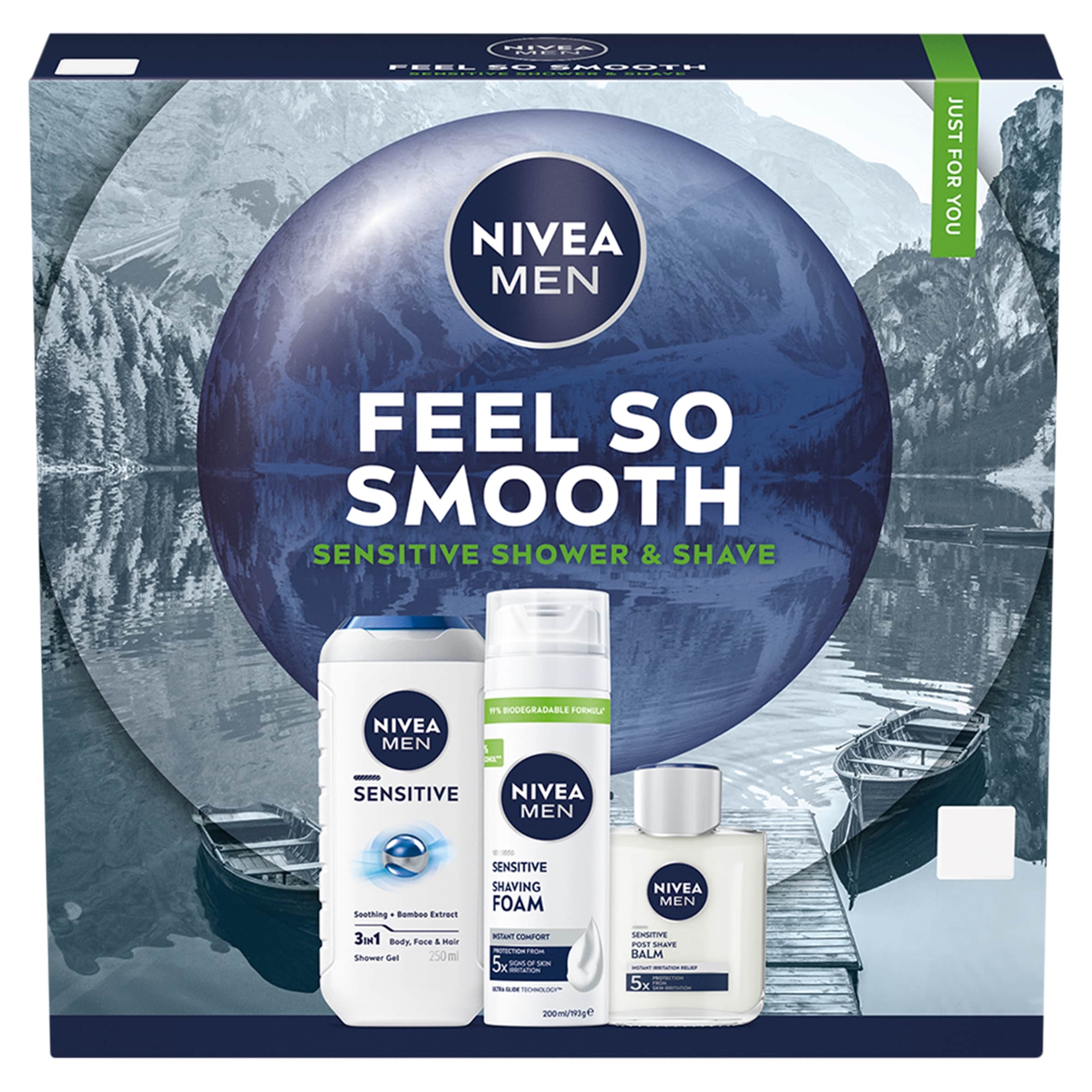 NIVEA MEN Feel So Smooth Sensitive Shower and shave Gift Set