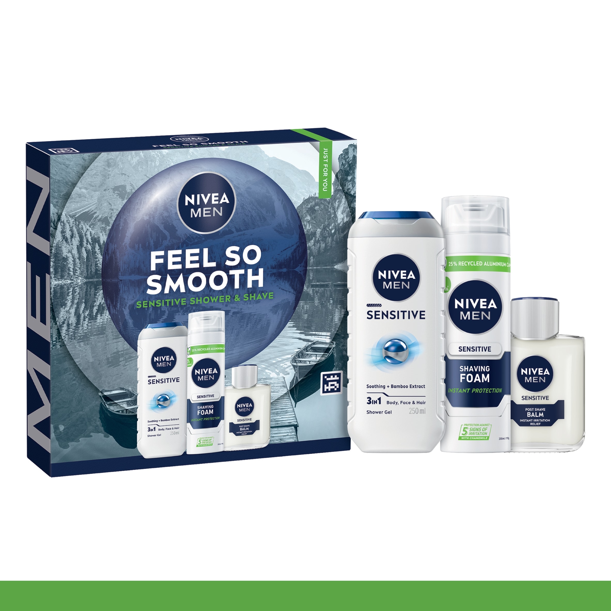 NIVEA MEN Feel So Smooth Sensitive Shower and shave Gift Set thumbnail 2