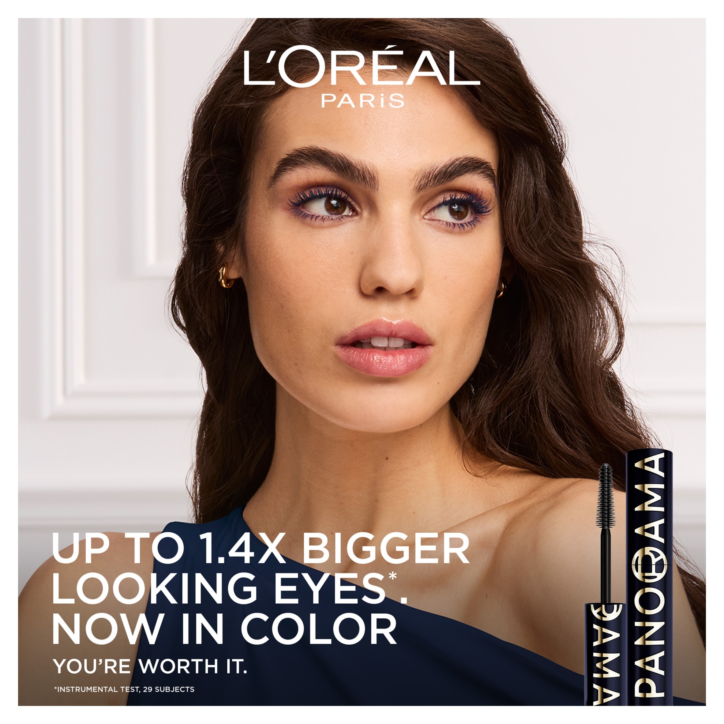 L'Oreal Paris, Volume Million Lashes Panorama Chromatic Mascara, Bleu Suede, 9.9ml thumbnail 2