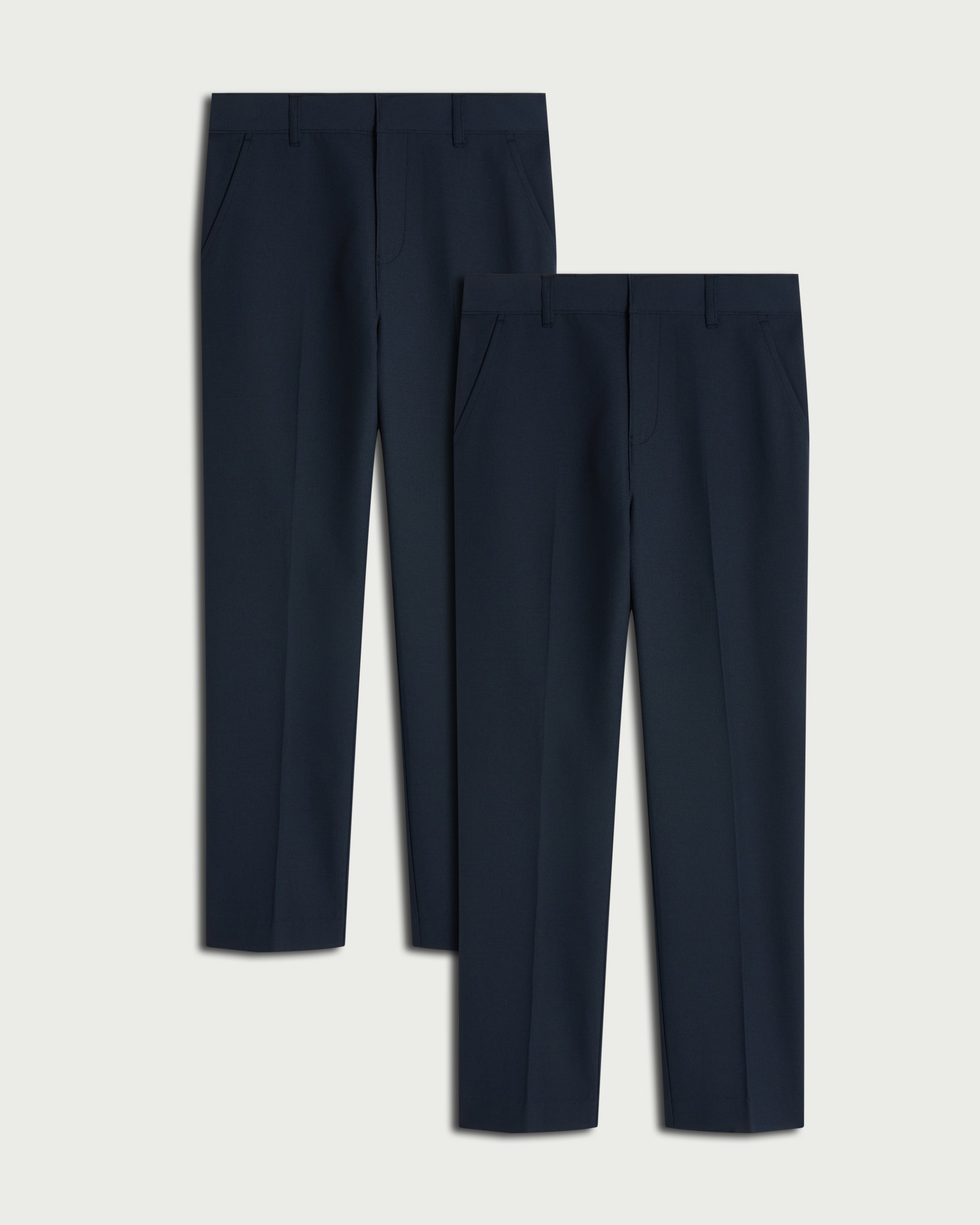 F&F School Boys 2-Pack Slim Fit Trousers in Navy thumbnail 4