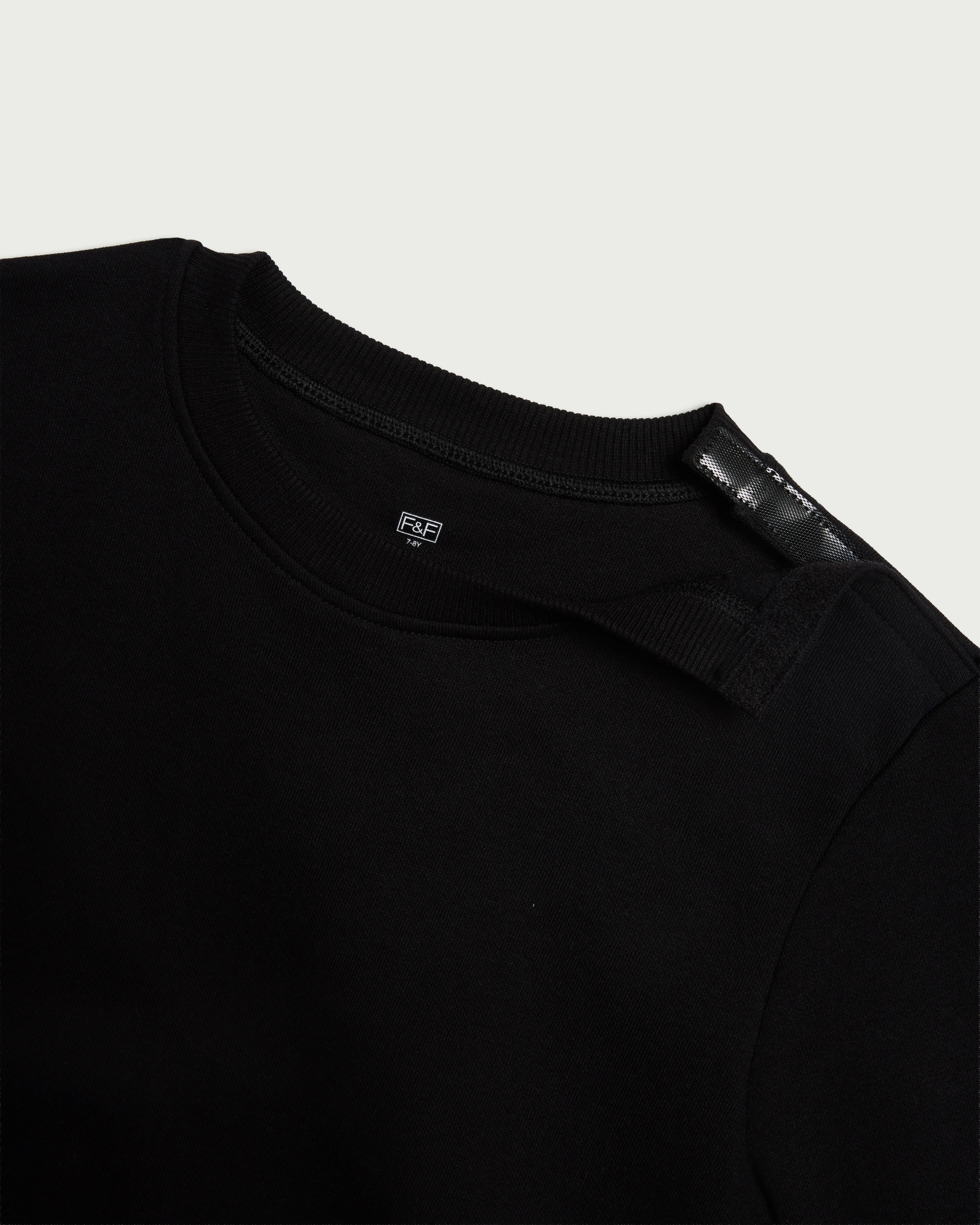 F&F School Unisex 2-Pack Cotton Rich Sweatshirts in Black thumbnail 5