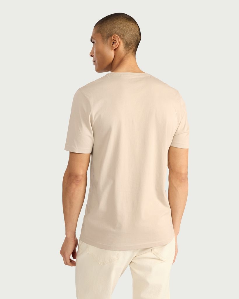 F&F Cotton Rich Short Sleeved T-Shirt in Stone thumbnail 3