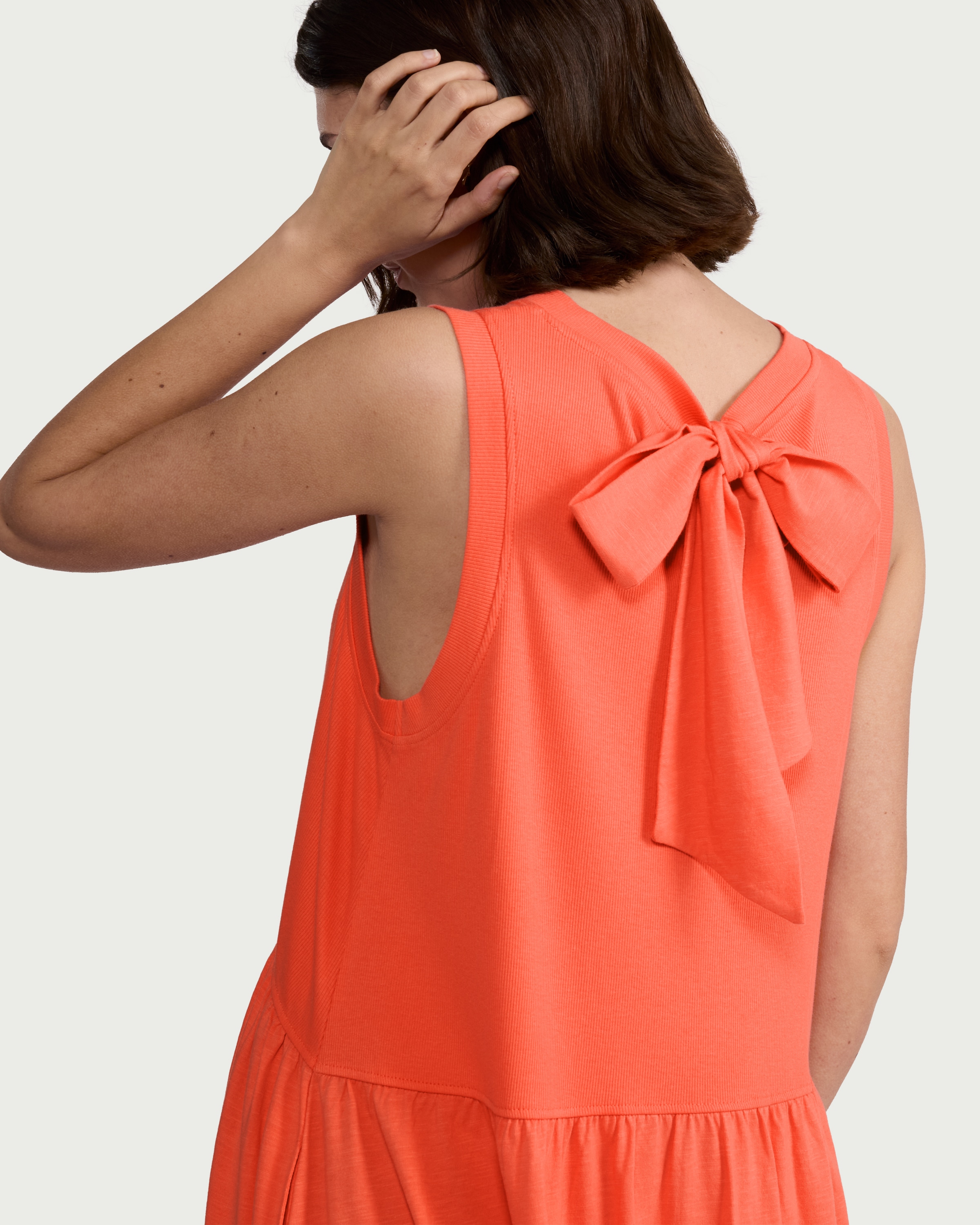 F&F Cotton Rich Sleeveless Midi Dress in Coral thumbnail 3