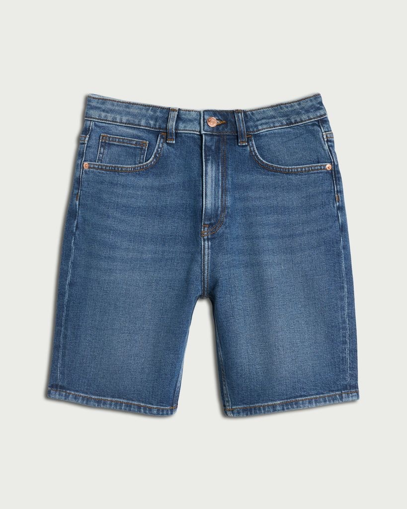 F&F Slim Fit Knee Length Shorts in Navy thumbnail 4