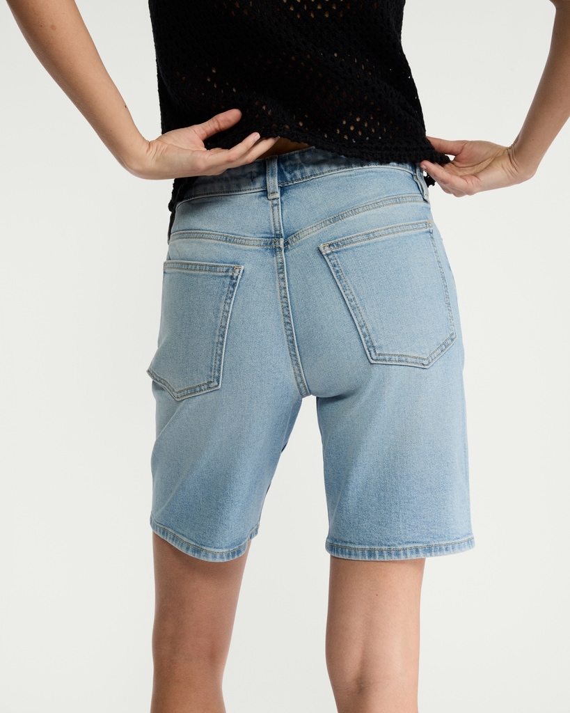 F&F Slim Fit Denim Shorts in Blue thumbnail 3