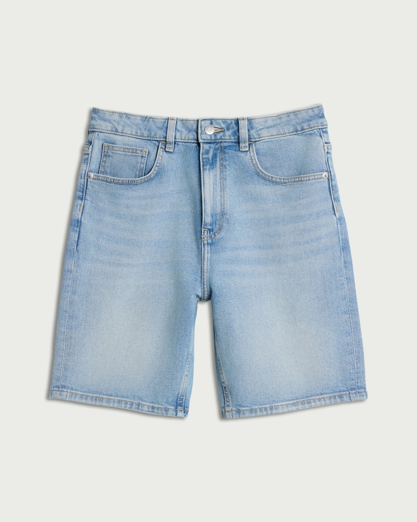 F&F Slim Fit Denim Shorts in Blue thumbnail 4