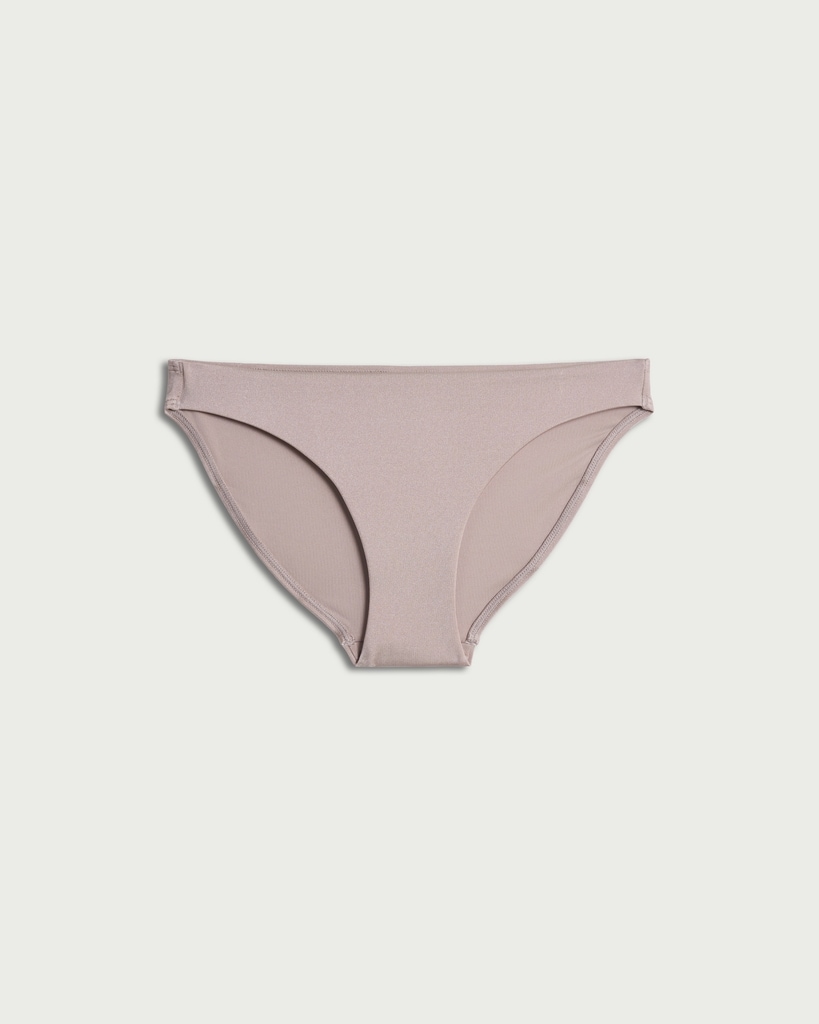 F&F High Shine High Leg Bikini Bottoms in Grey thumbnail 4