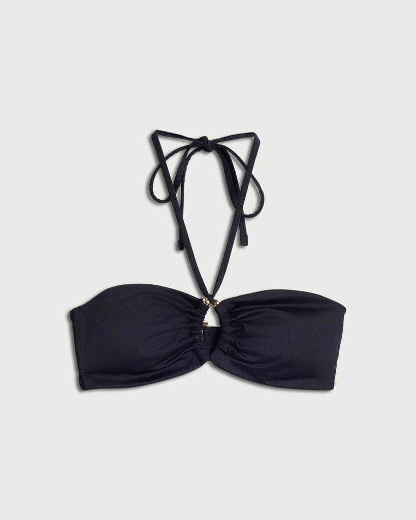 F&F Halterneck Bandeau Bikini Top in Black thumbnail 4