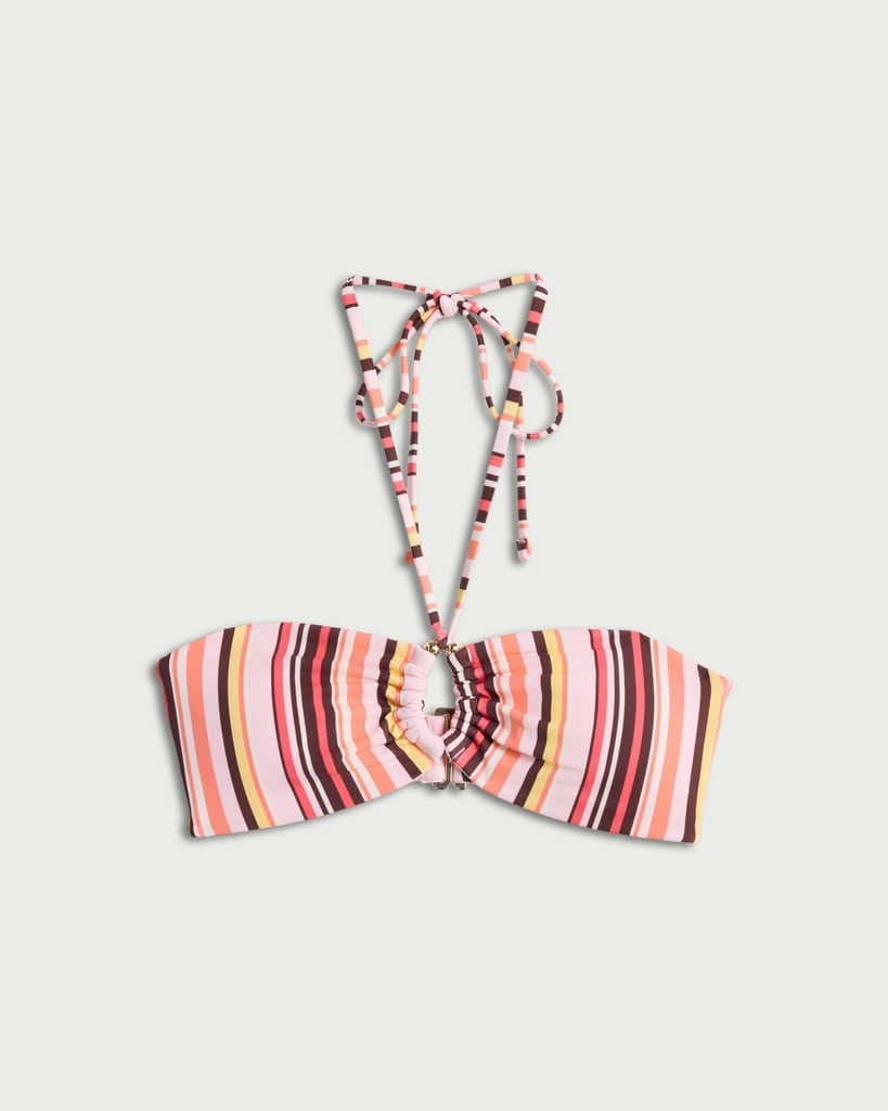 F&F Striped Bandeau Bikini Top in Multi Pink thumbnail 4