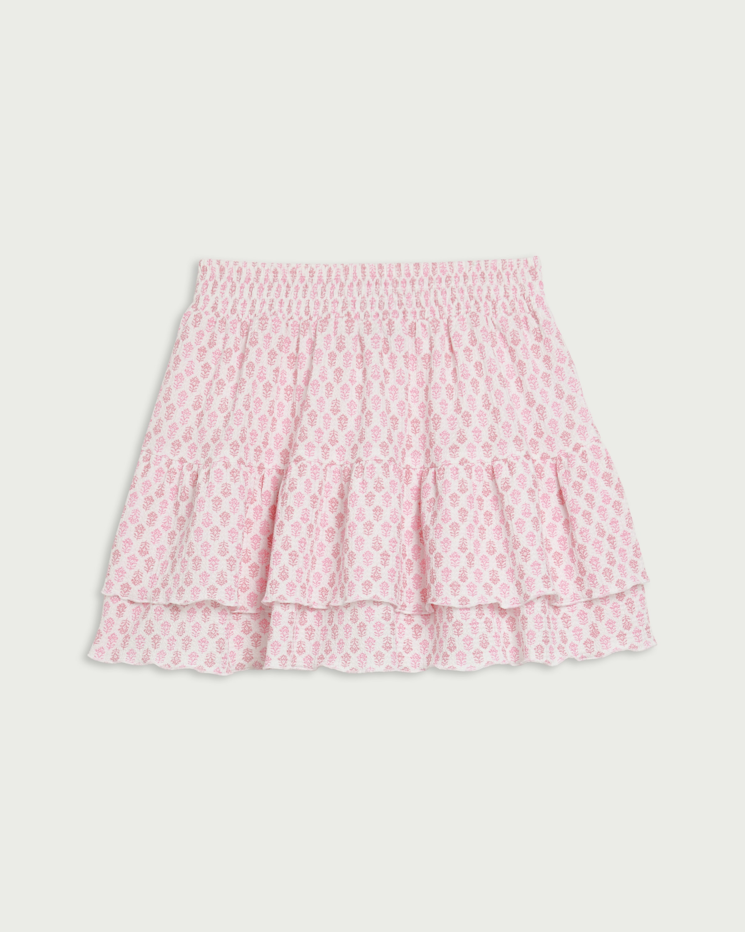 OH ME OH MY Paisley Print Tiered Mini Skirt in Pink thumbnail 4