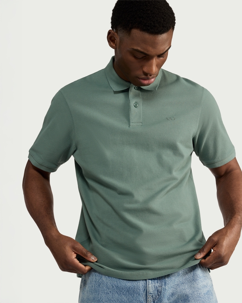 RDA Pure Cotton Polo Shirt in Green thumbnail 3