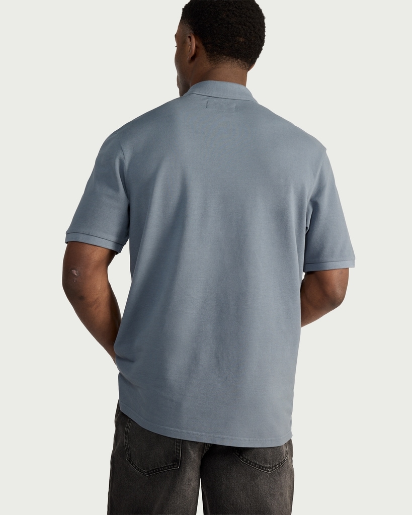 RDA Pure Cotton Polo Shirt in Blue thumbnail 3