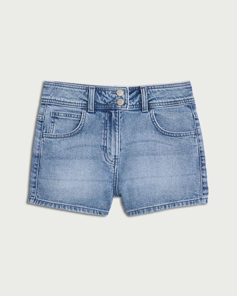 OH ME OH MY Cotton Rich Denim Shorts in Blue