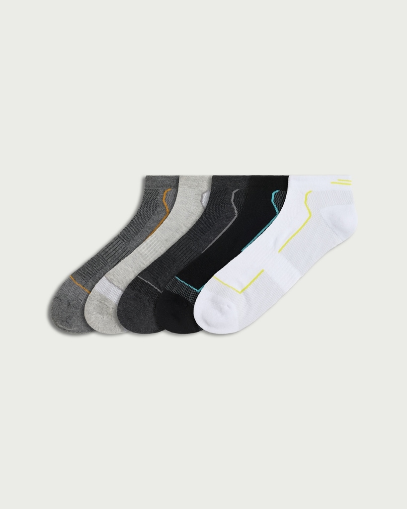 F&F Active 5-Pack Trainer Socks in Multi