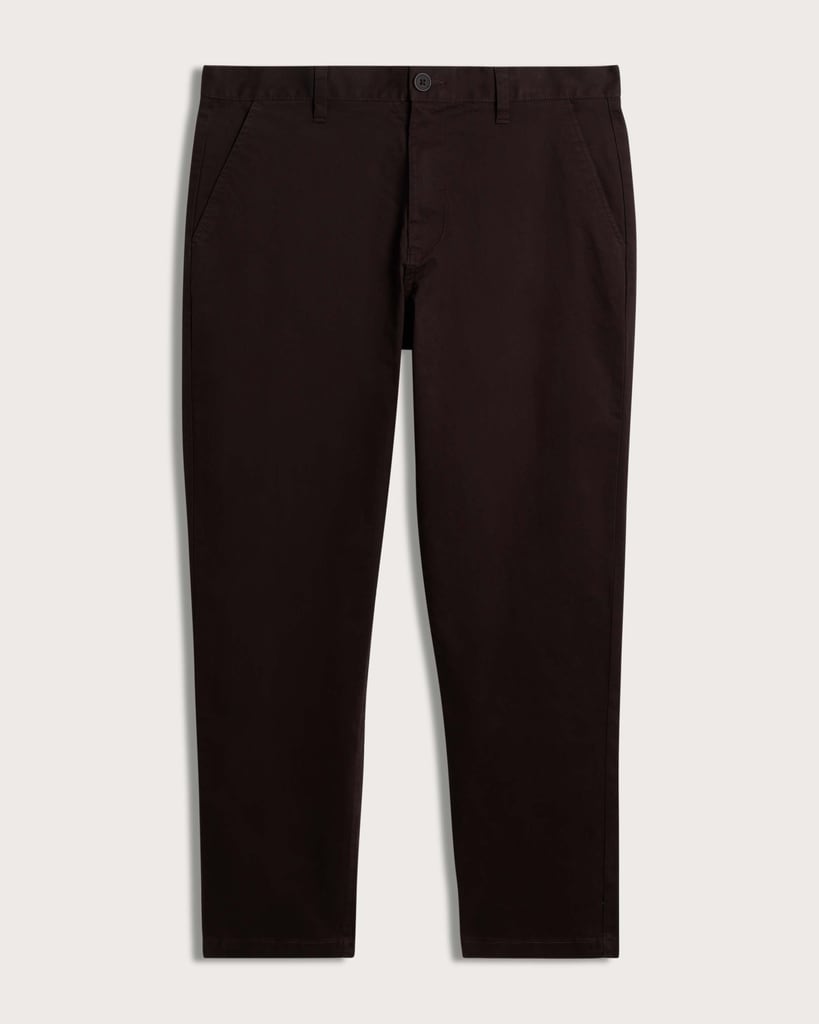 F&F Cotton Rich Fixed Waist Straight Leg Chino Trousers in Brown thumbnail 4