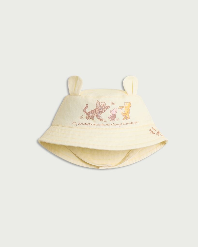 Disney Winnie the Pooh Pure Cotton Bucket Hat in Yellow