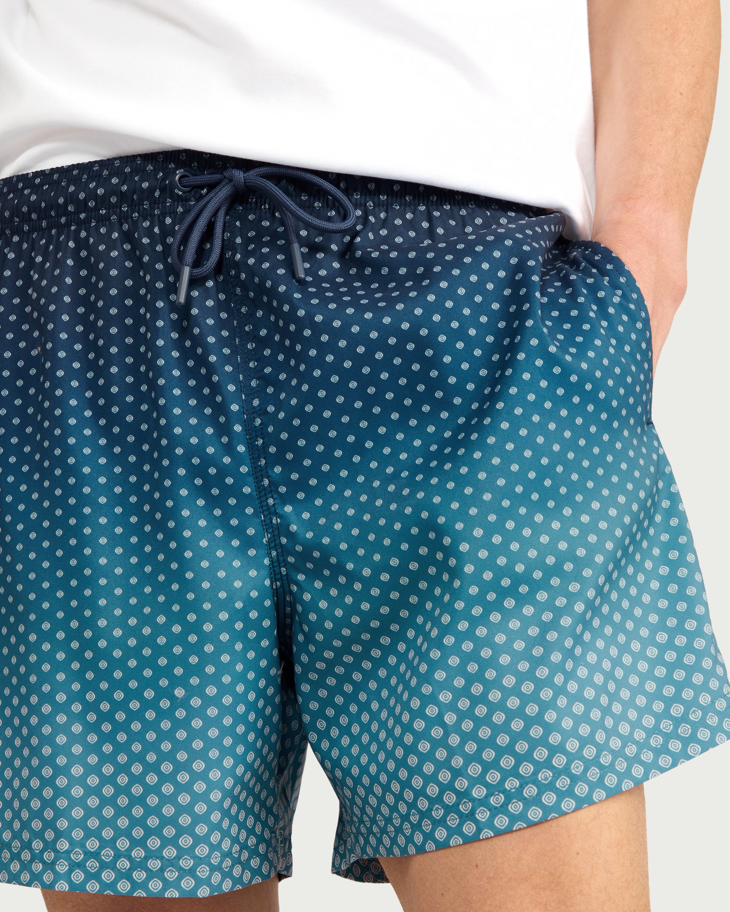 F&F Geometric Ombré Print Swim Shorts in Blue
