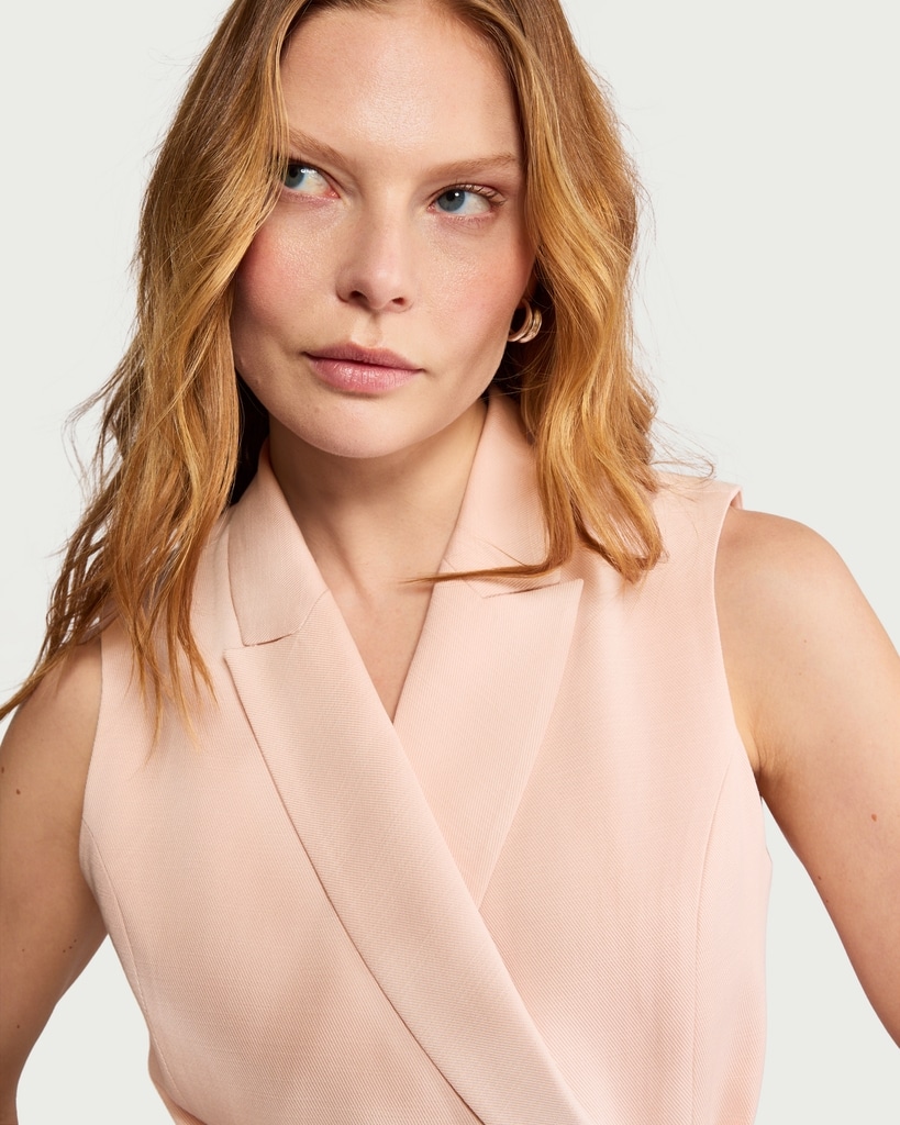 F&F Lyocell Blend Belted Co-ord Waistcoat in Pink thumbnail 2