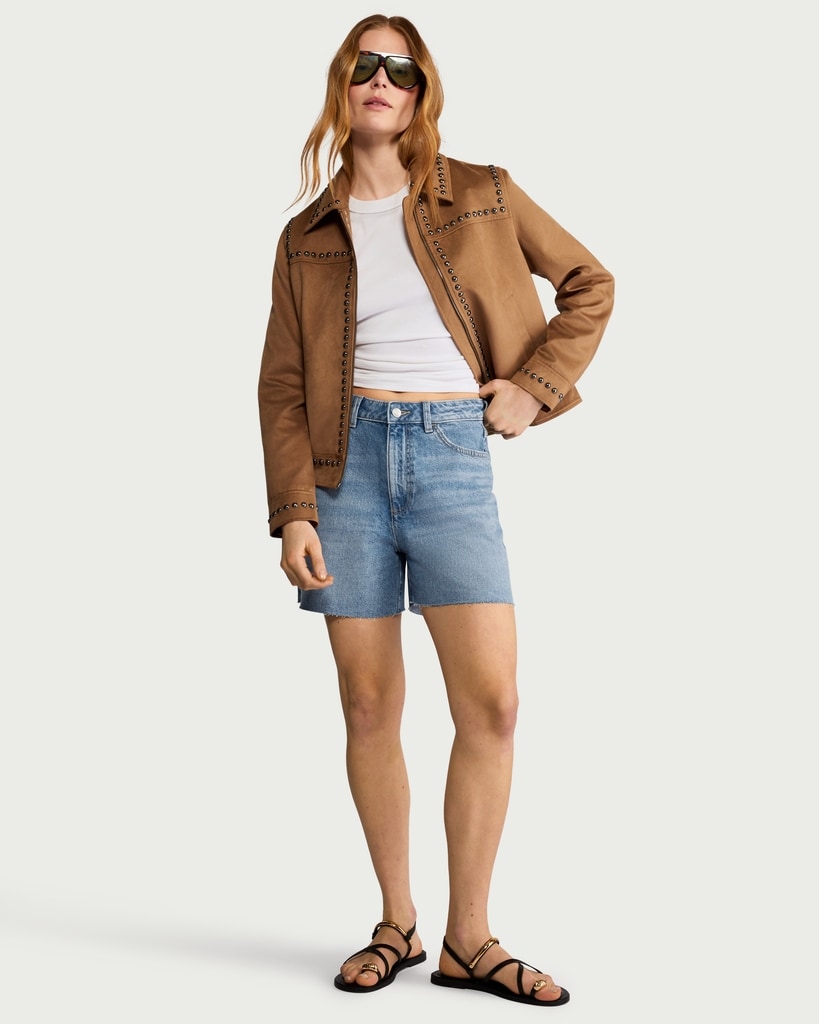 F&F Pure Cotton Denim Shorts in Blue