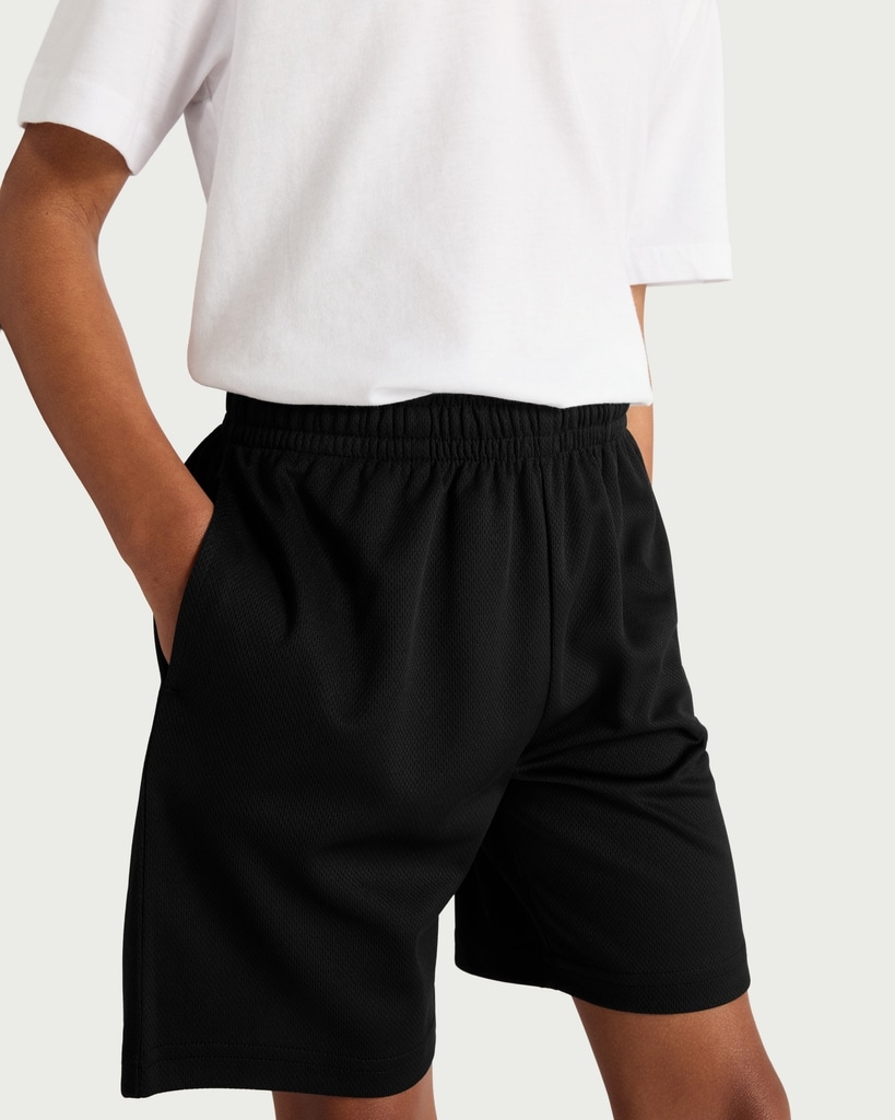 F&F Boys School Sports Shorts in Black thumbnail 3