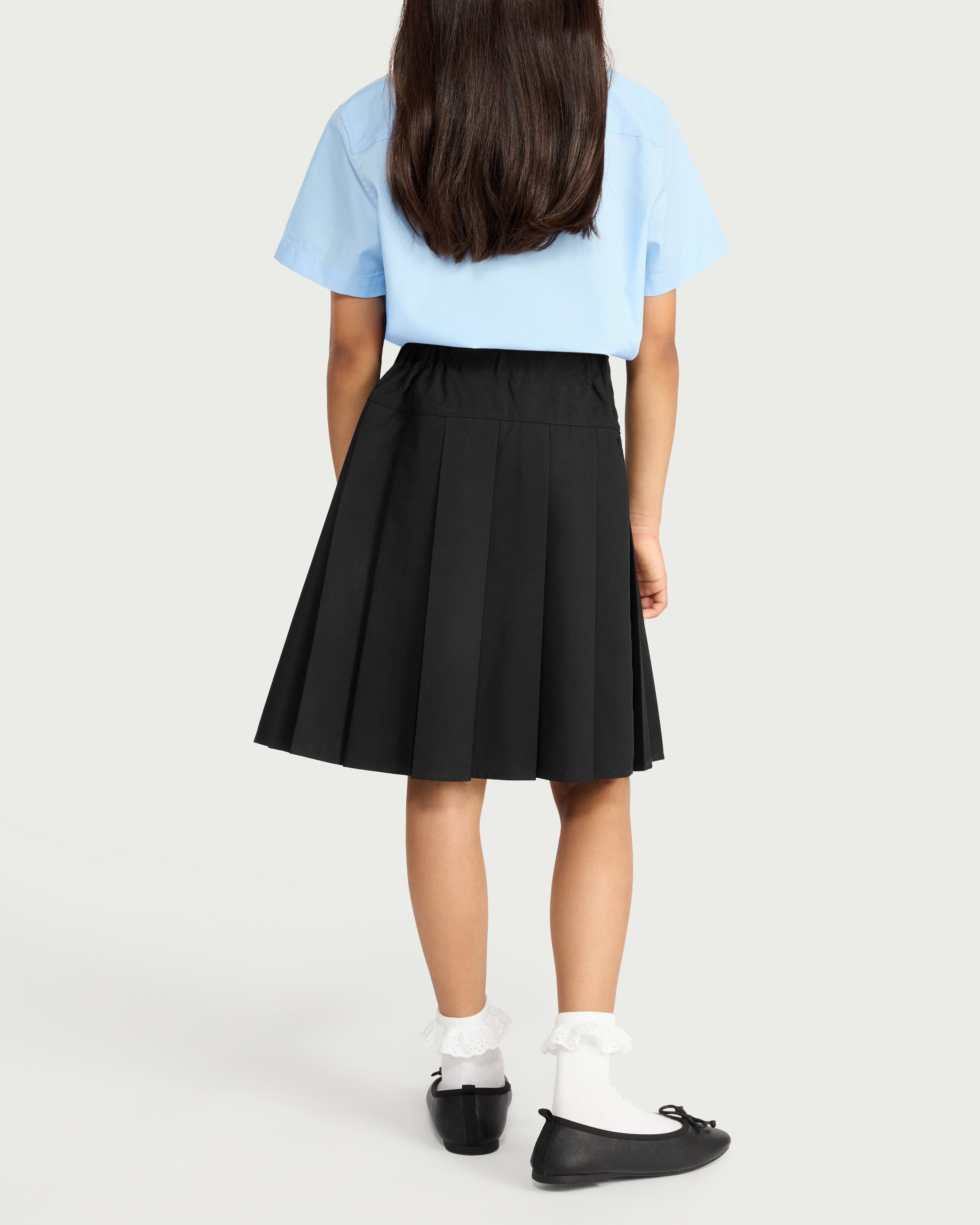 F&F School Girls 2-Pack Pleated Kilt Skirts in Black thumbnail 3