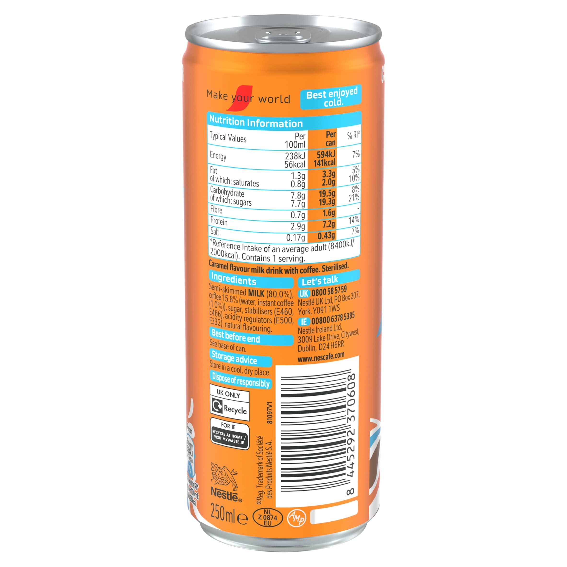 Nescafe Iced Coffee Caramel Latte 250ml thumbnail 2