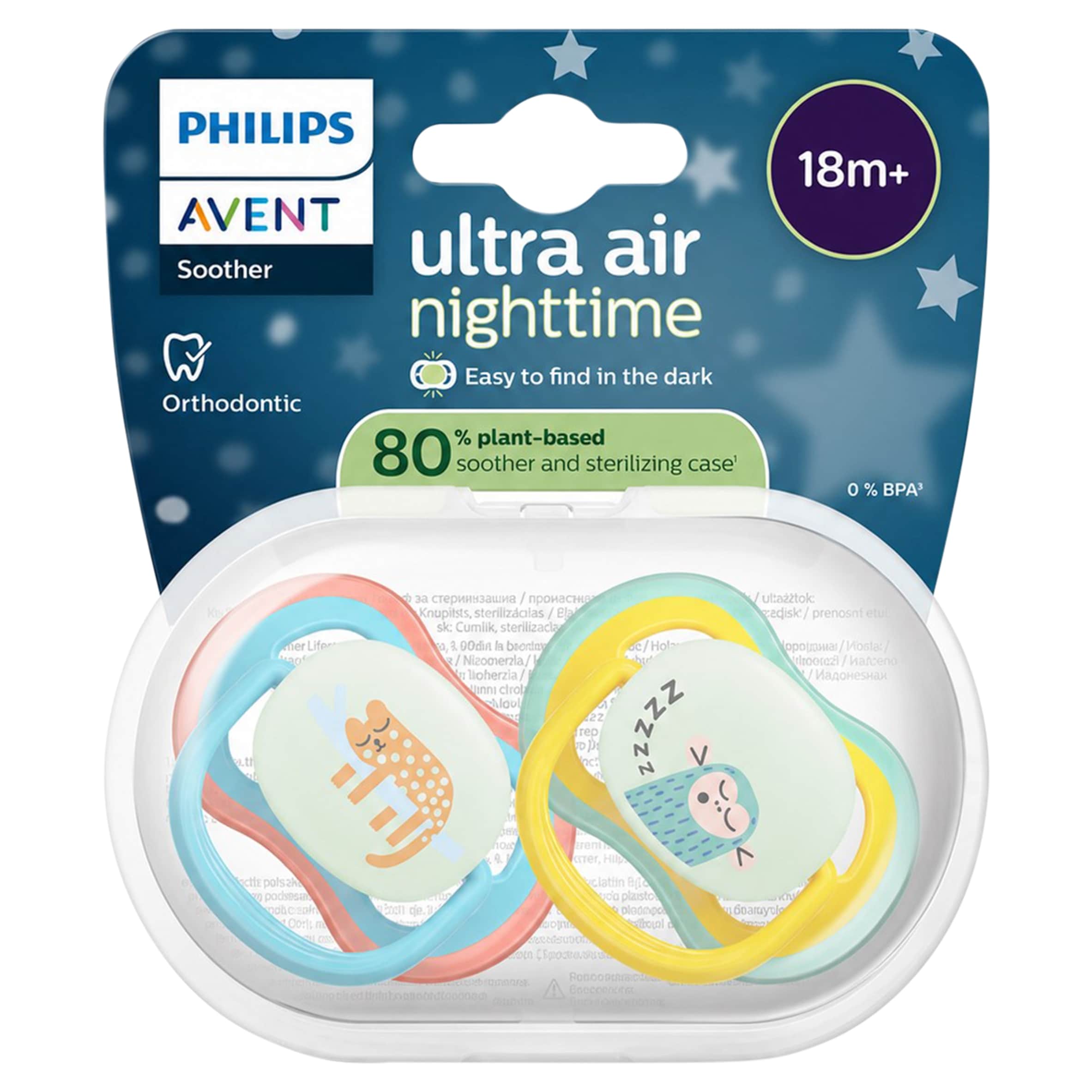 Philips Avent Ultra Air Night Time Soother 18m+ 2 pack