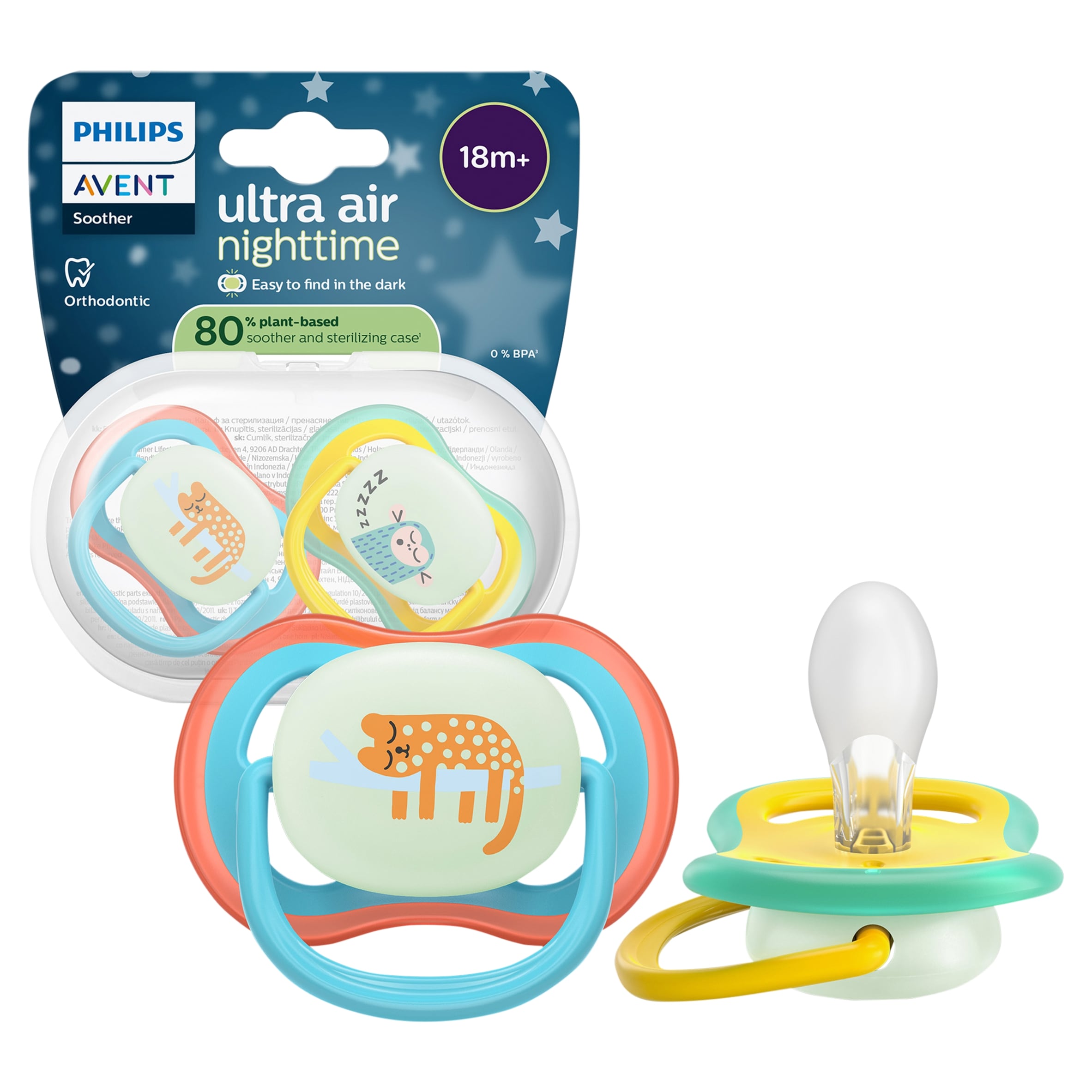 Philips Avent Ultra Air Night Time Soother 18m+ 2 pack thumbnail 2