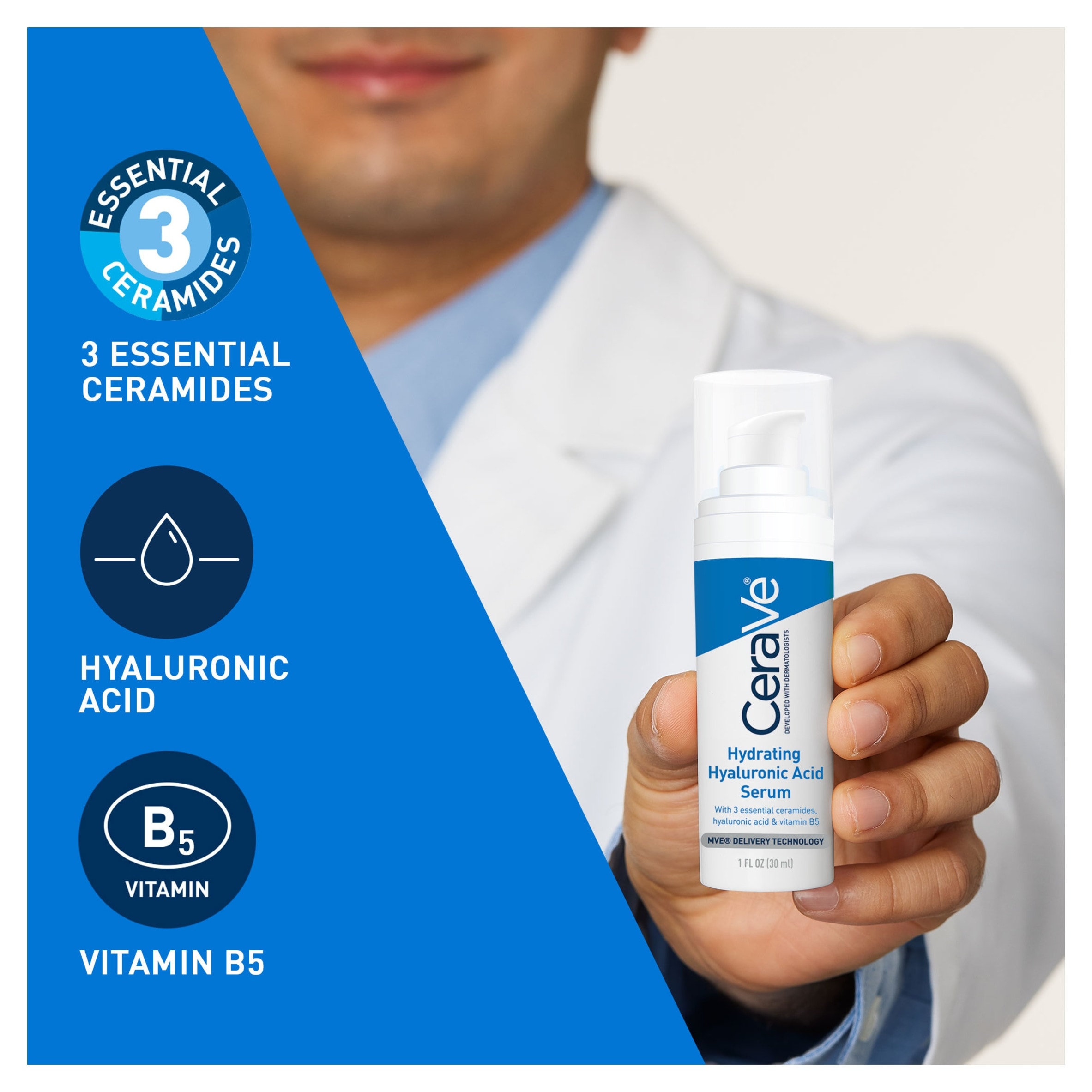 CeraVe Hydrating Hyaluronic Acid Serum with Ceramides for All Skin Types 30ml thumbnail 2