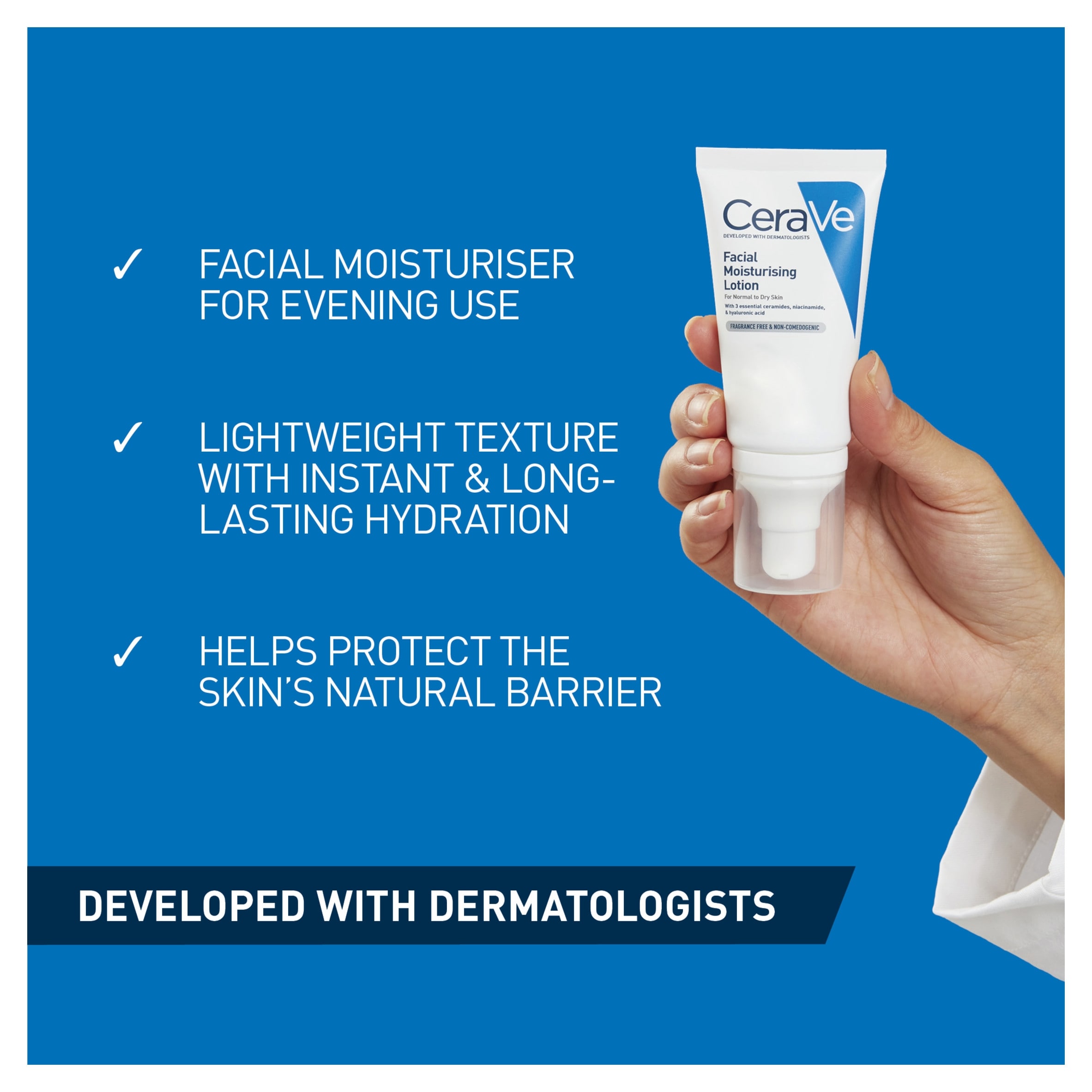 CeraVe PM Facial Moisturising Lotion 52ml thumbnail 2