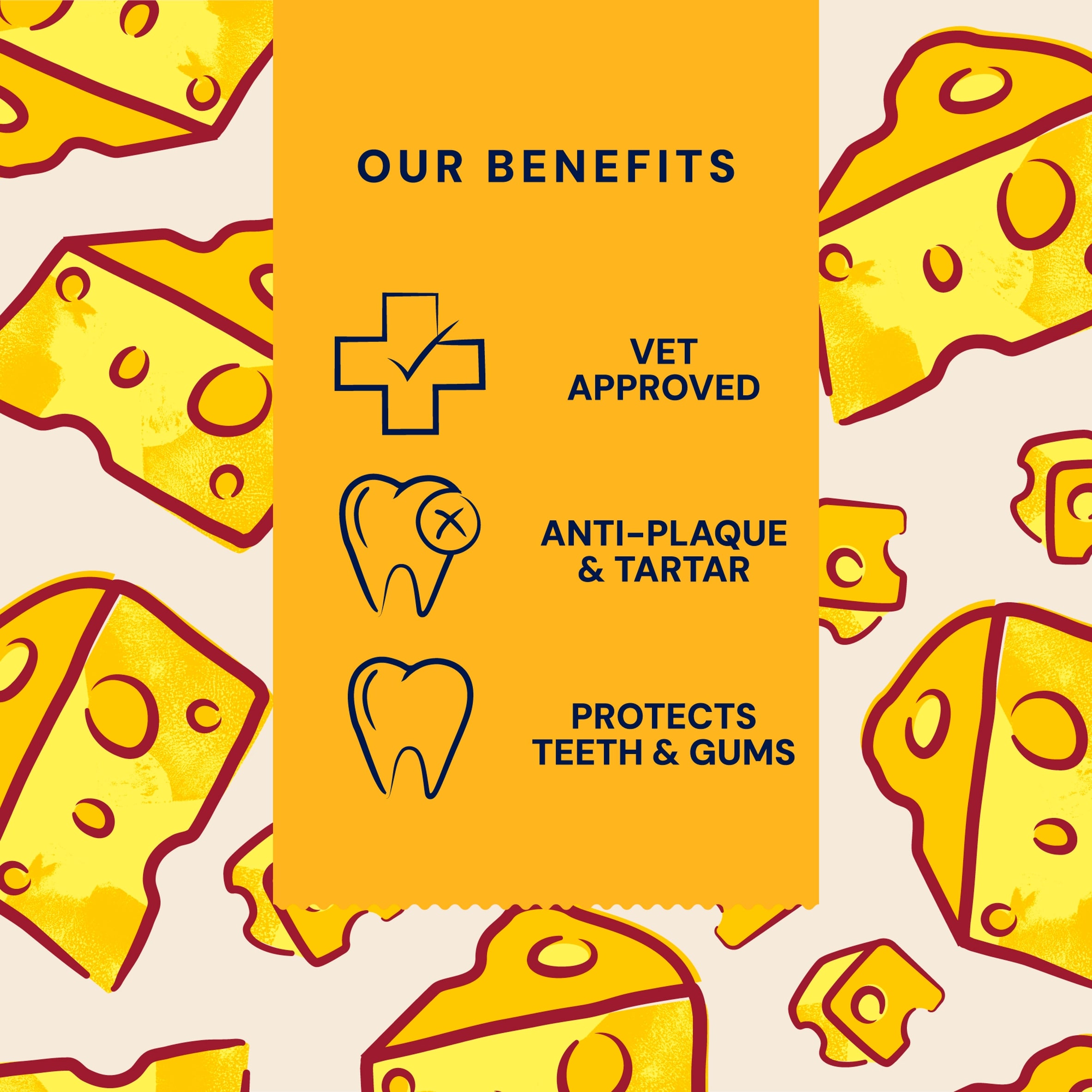 Pooch & Mutt Cheddar Cheese Dental sticks 251g thumbnail 3