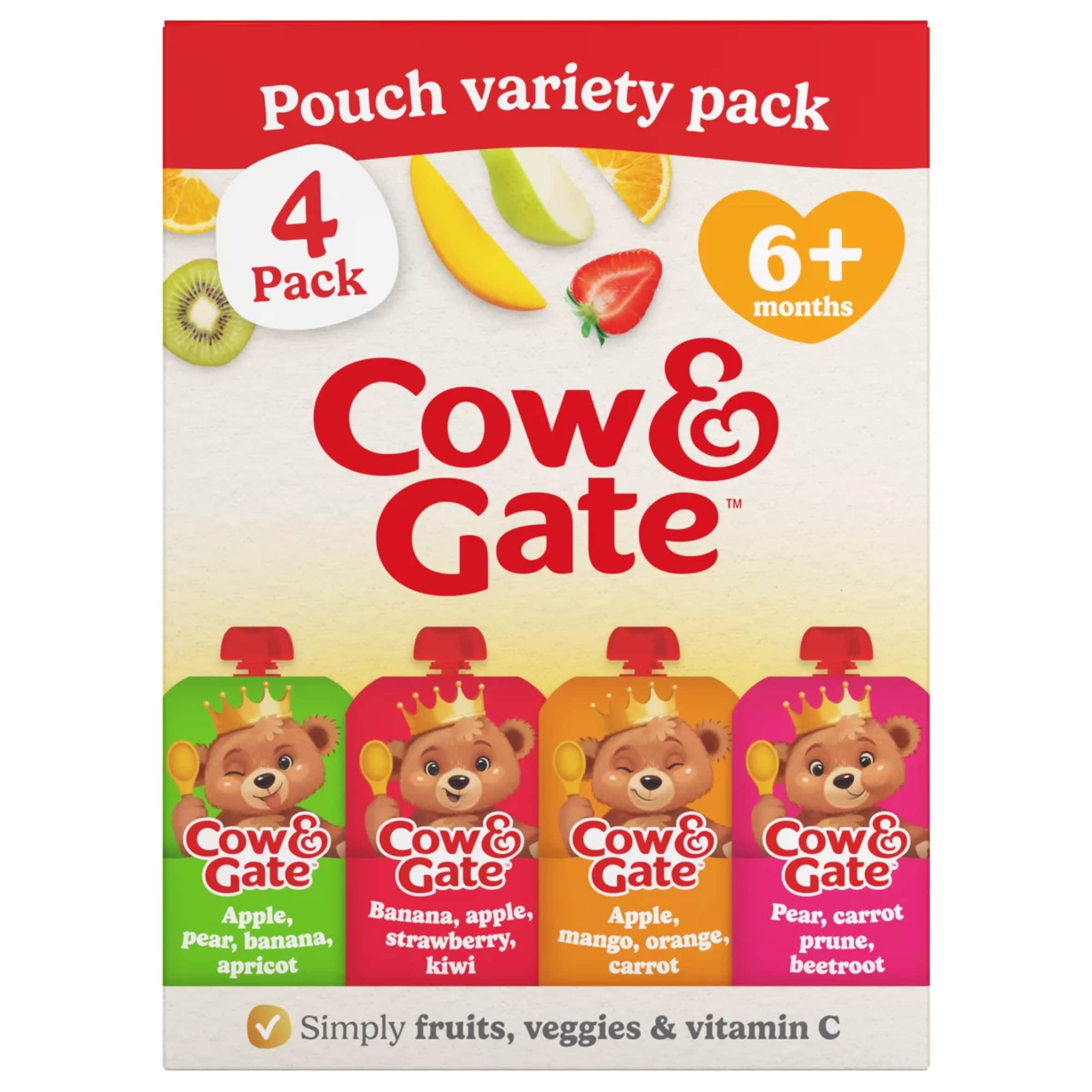 Cow & Gate Pouch Mixed variety pack 4x100g