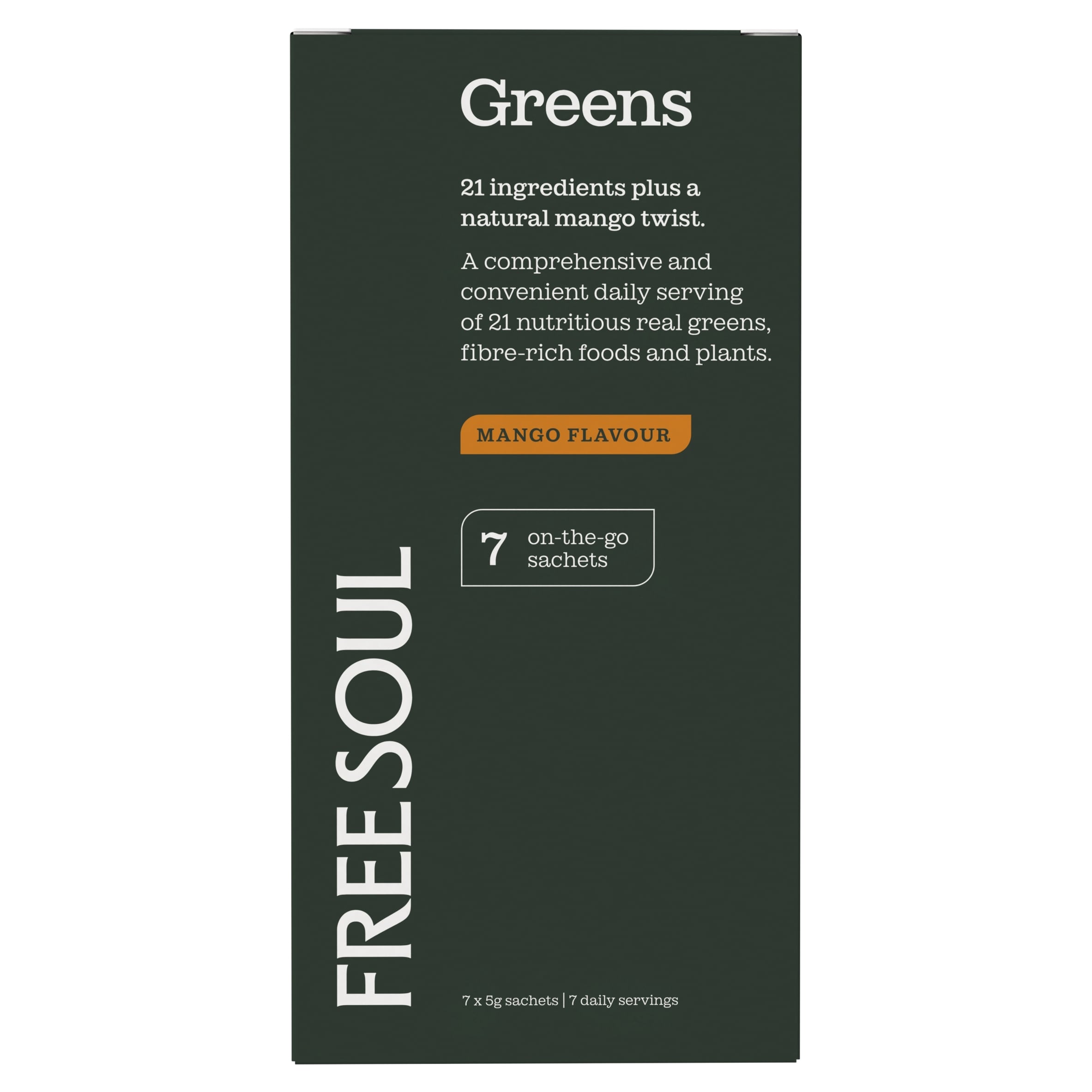 Free Soul Greens Mango Flavour - 7x5g Sachets