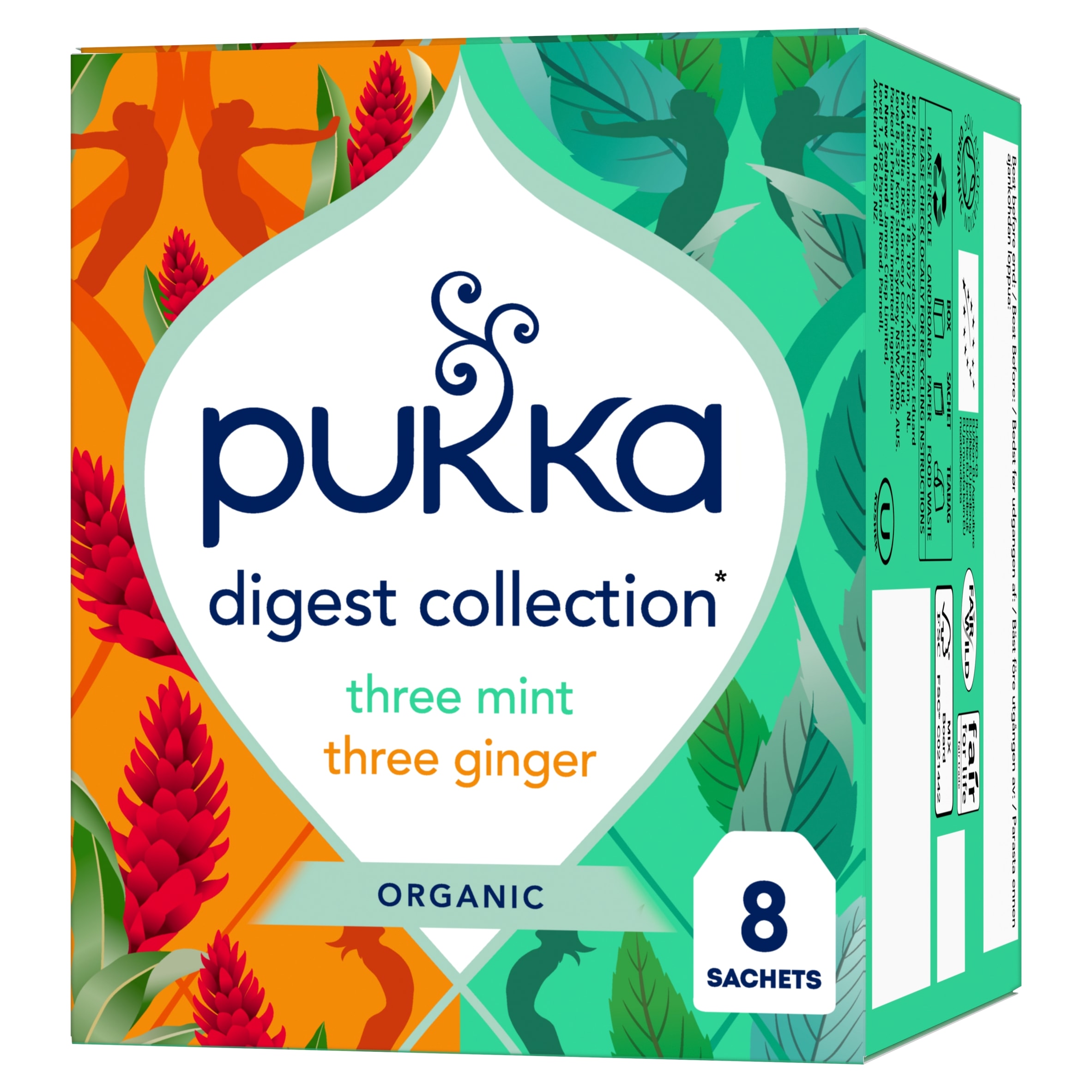 Pukka Organic Digest Collection with Peppermint and Ginger 8 Tea Bags 13.6g thumbnail 2