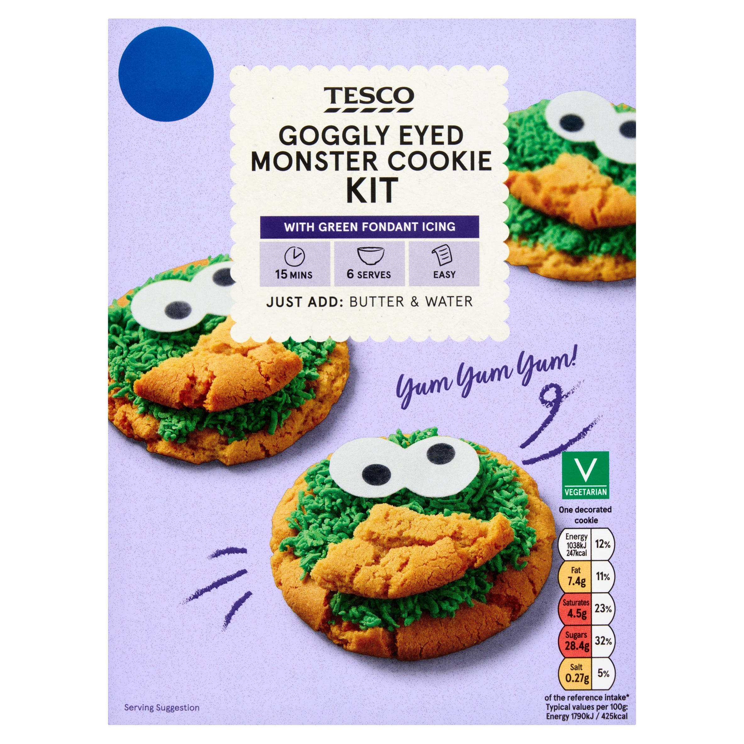 Tesco Goggly Eyed Monster Cookie Kit 300g